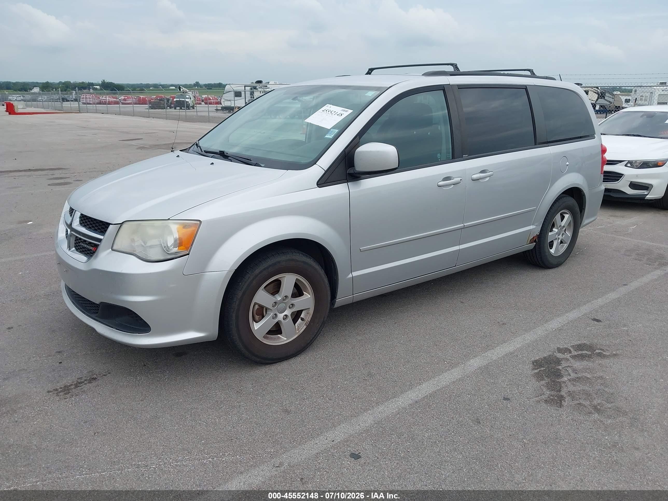 2012 Dodge Grand Caravan Sxt Silver vin: 2C4RDGCG7CR298716