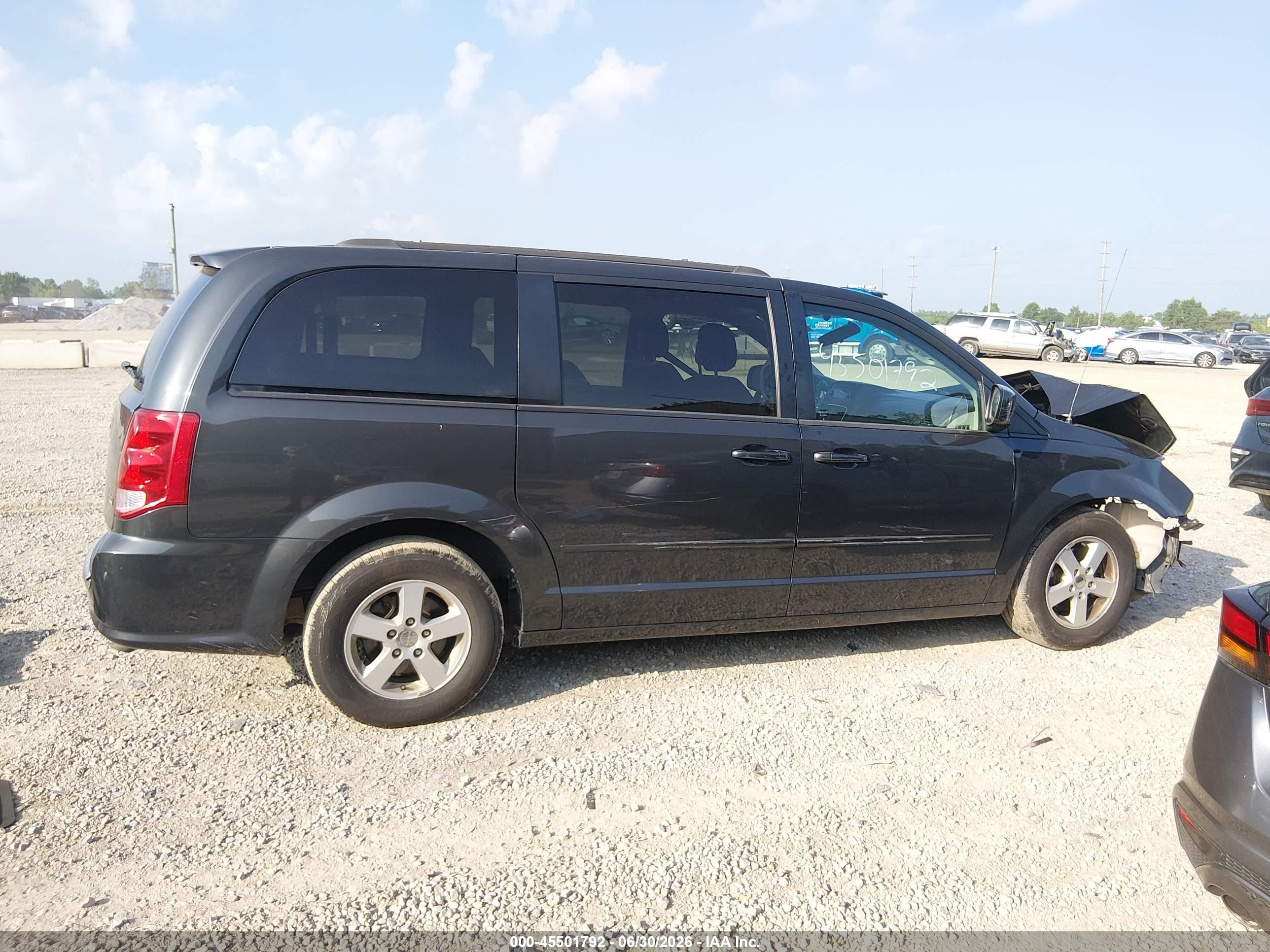 2012 Dodge Grand Caravan Sxt Gray vin: 2C4RDGCG7CR319404