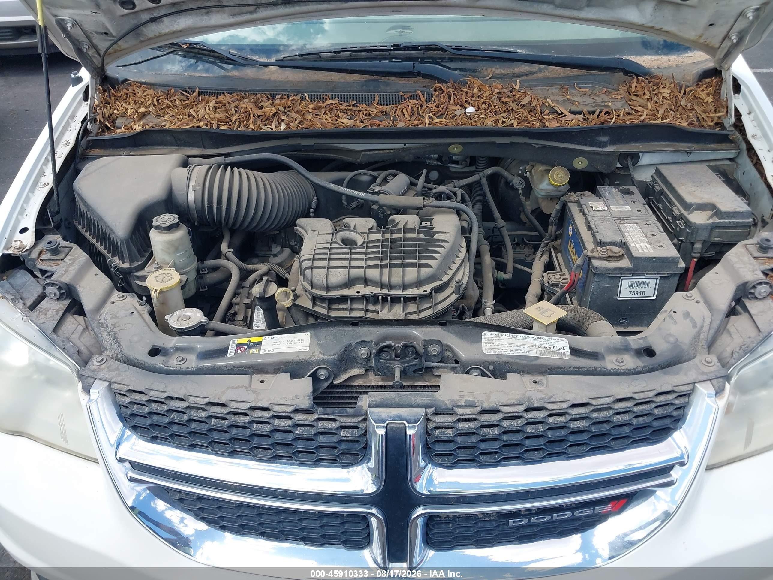 2013 Dodge Grand Caravan Sxt Белый vin: 2C4RDGCG7DR551325