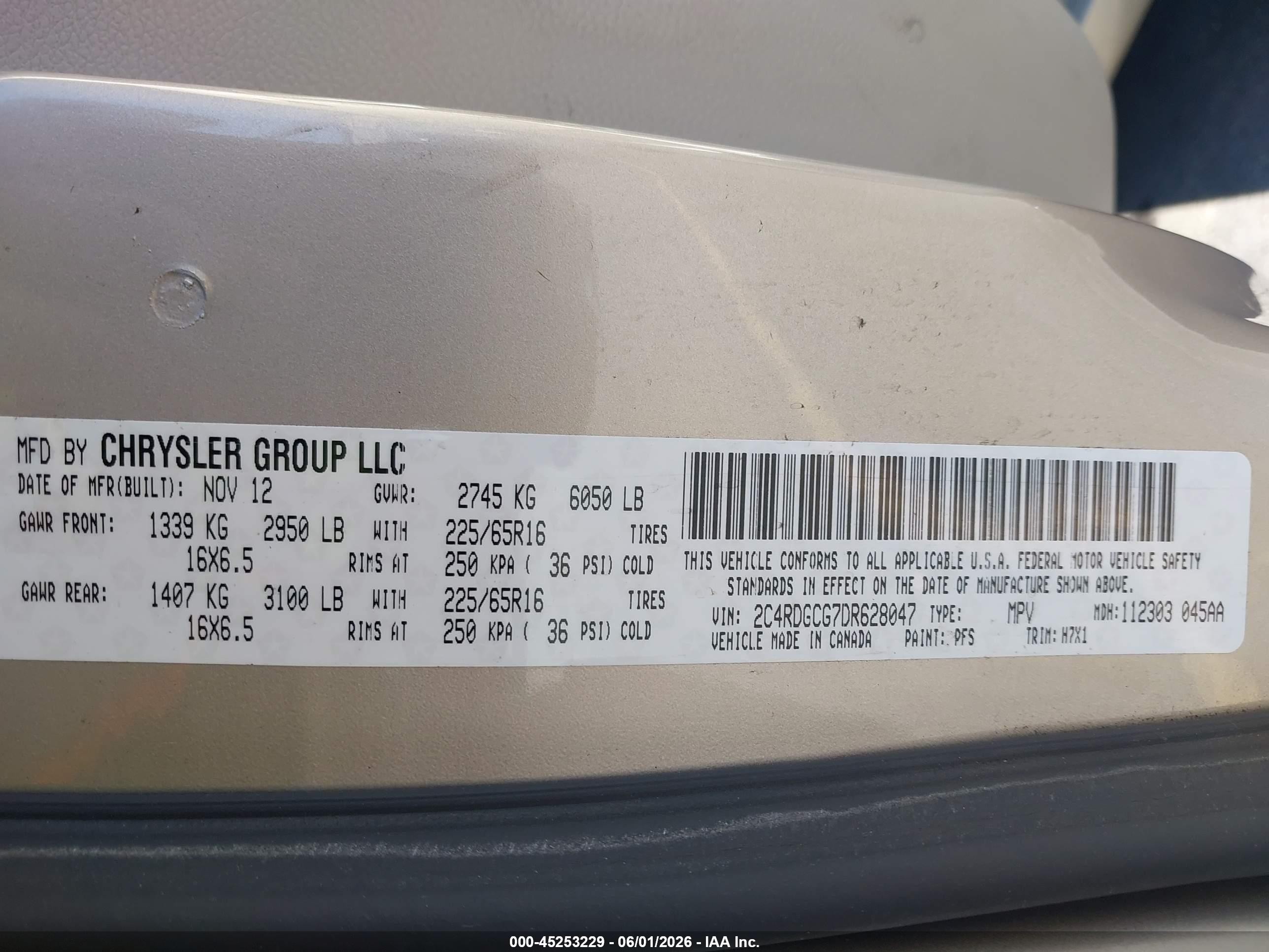 2013 Dodge Grand Caravan Sxt Gold vin: 2C4RDGCG7DR628047