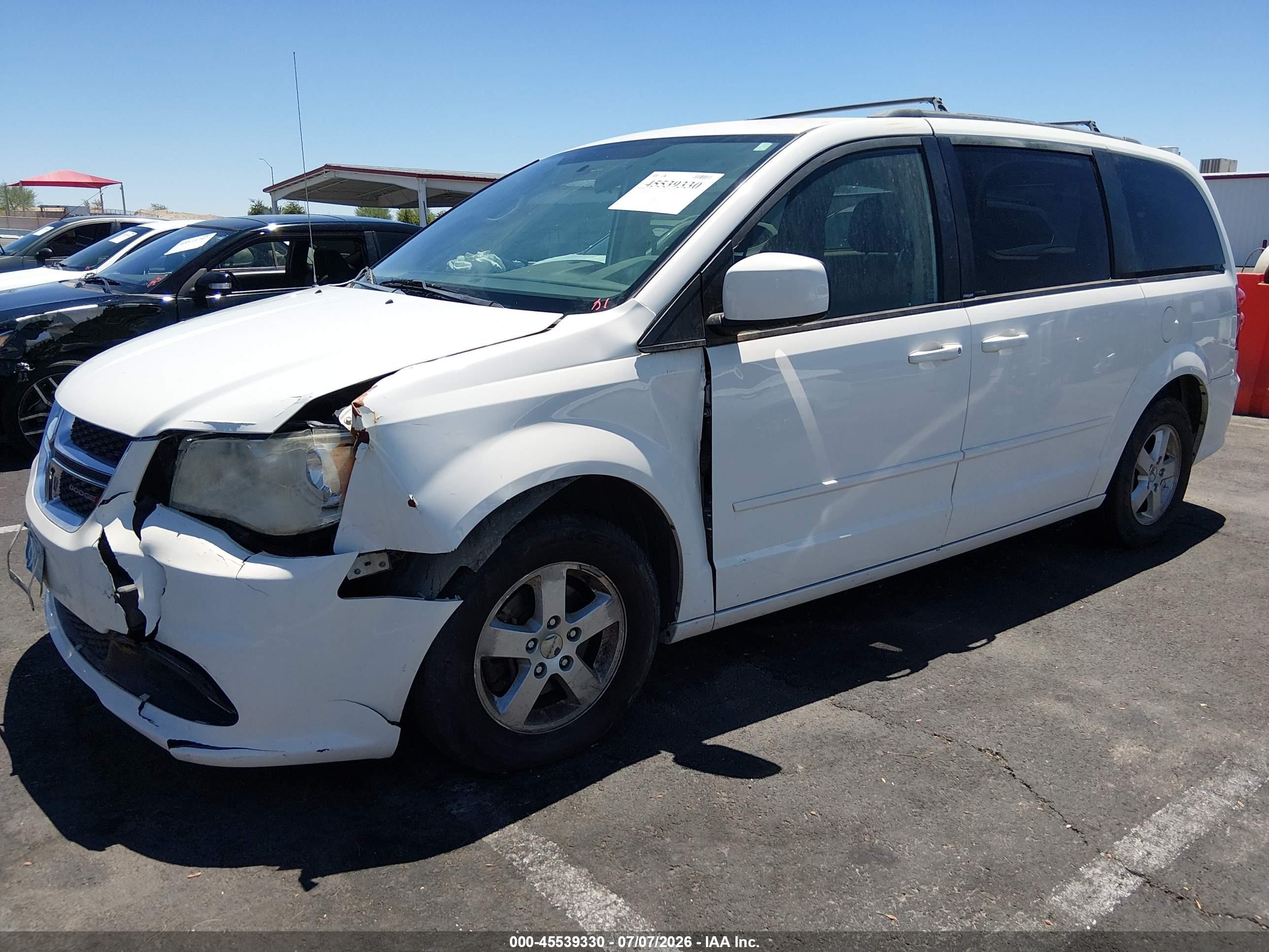 2013 Dodge Grand Caravan Sxt White vin: 2C4RDGCG7DR637363