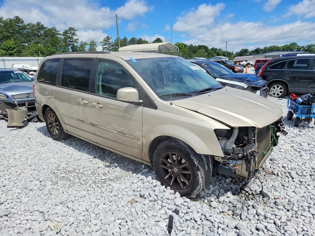 2013 Dodge Grand Caravan Sxt Beige vin: 2C4RDGCG7DR648279