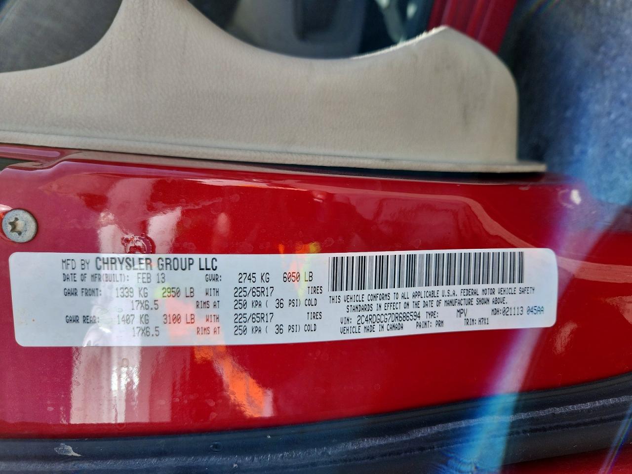 2013 Dodge Grand Caravan Sxt Red vin: 2C4RDGCG7DR686594
