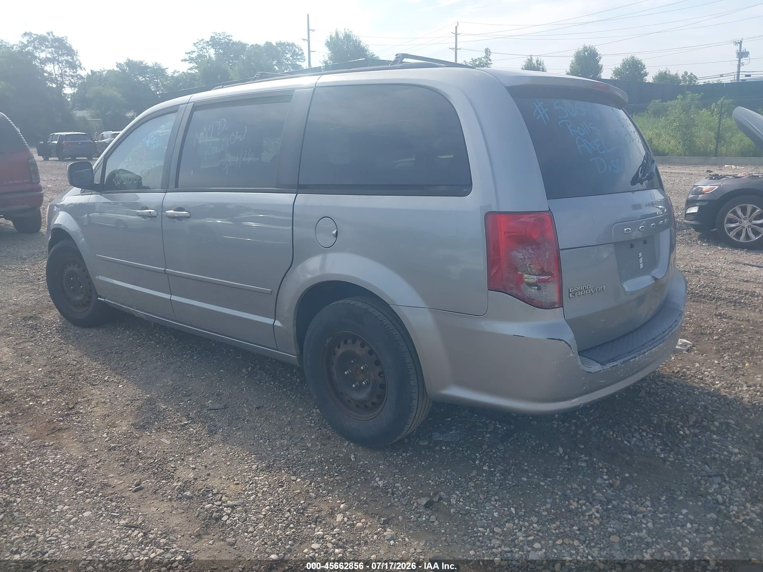 2013 Dodge Grand Caravan Sxt Gray vin: 2C4RDGCG7DR717097