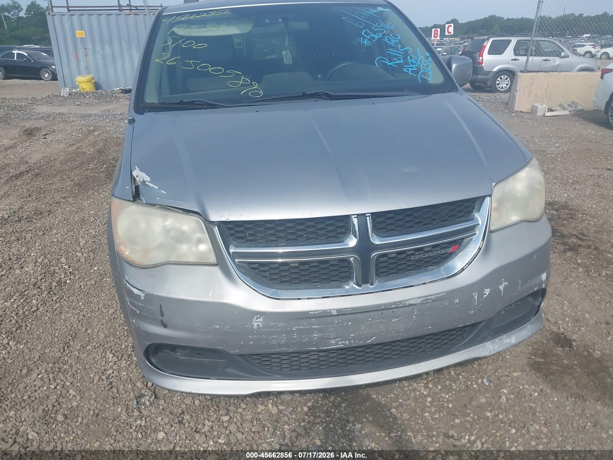 2013 Dodge Grand Caravan Sxt Gray vin: 2C4RDGCG7DR717097