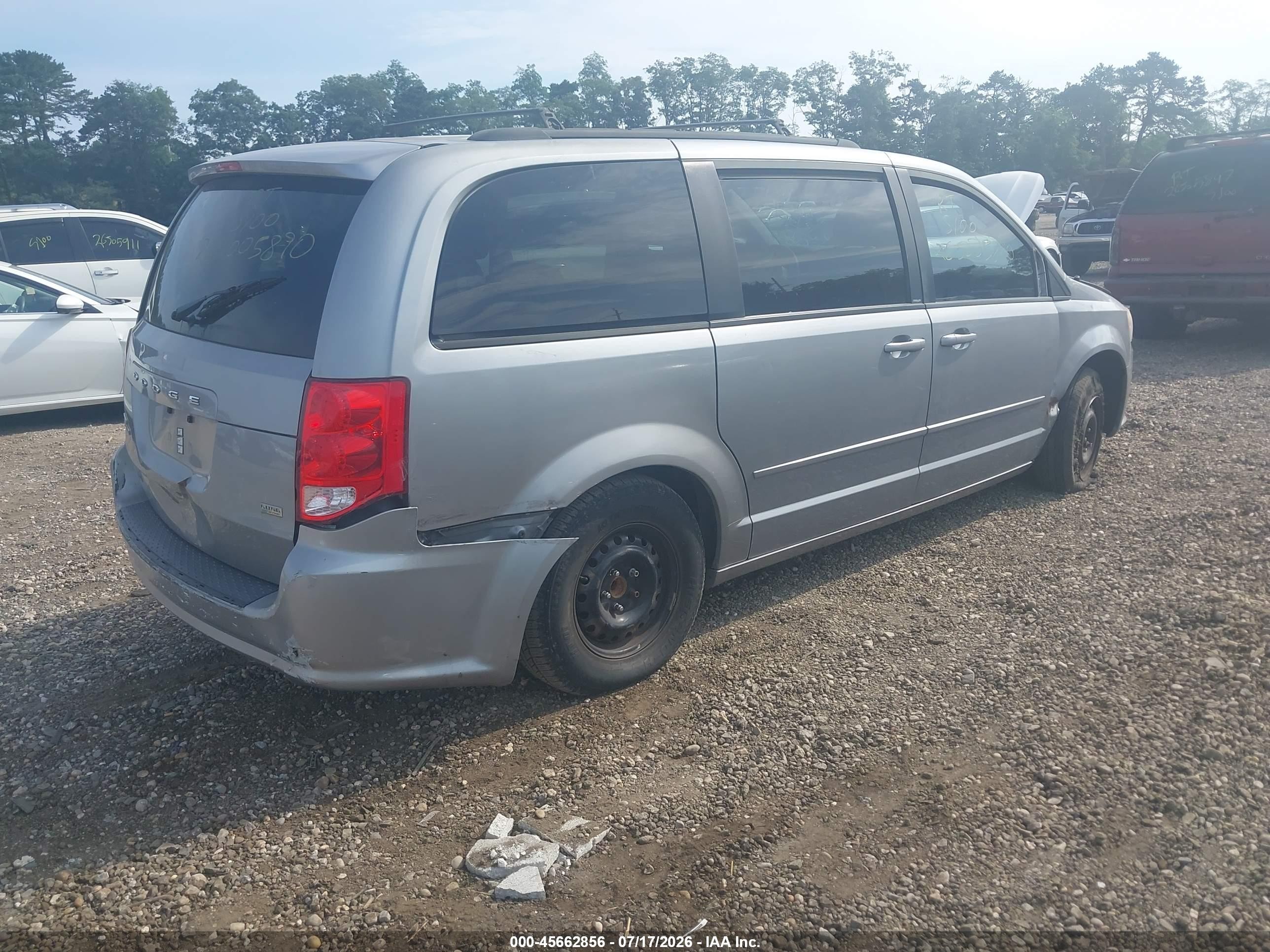 2013 Dodge Grand Caravan Sxt Gray vin: 2C4RDGCG7DR717097