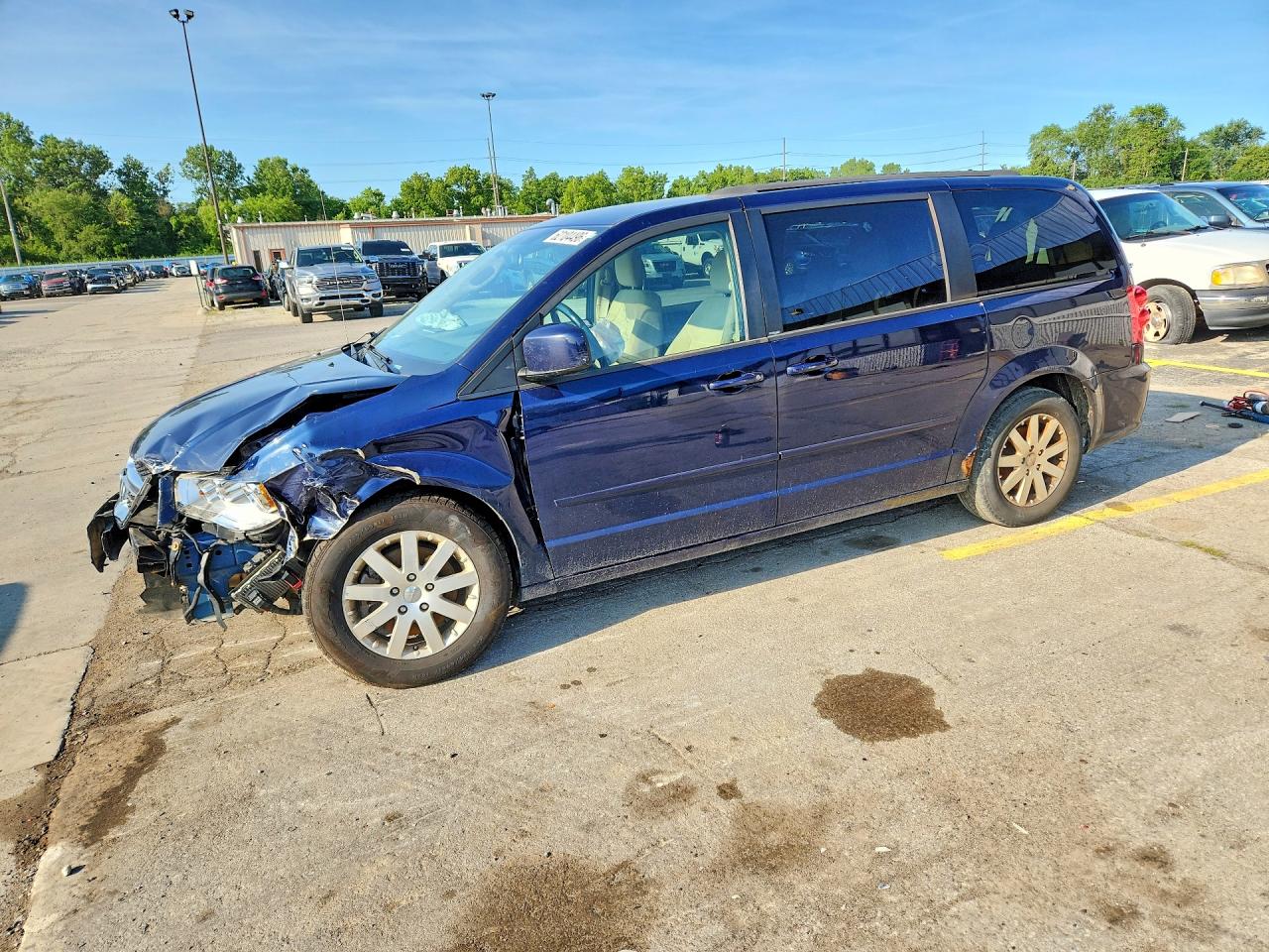 2014 Dodge Grand Caravan Sxt Синий vin: 2C4RDGCG7ER184038
