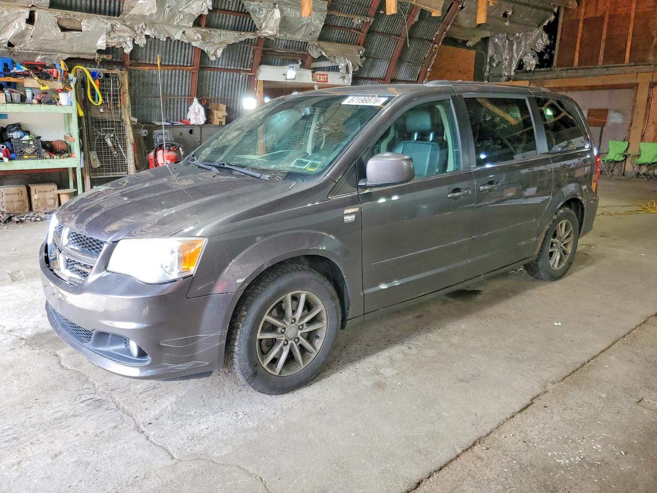 2014 Dodge Grand Caravan Sxt Gray vin: 2C4RDGCG7ER223372