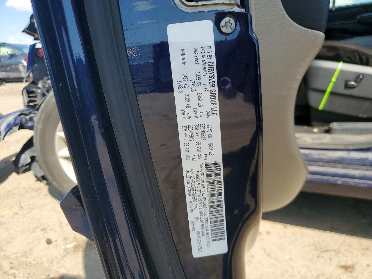 2014 Dodge Grand Caravan Sxt Blue vin: 2C4RDGCG7ER275889