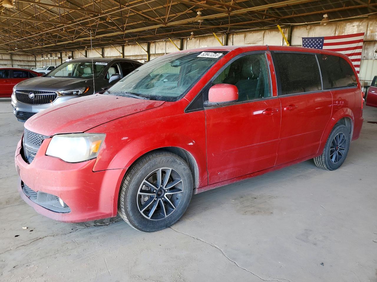 2015 Dodge Grand Caravan Sxt Red vin: 2C4RDGCG7FR623983