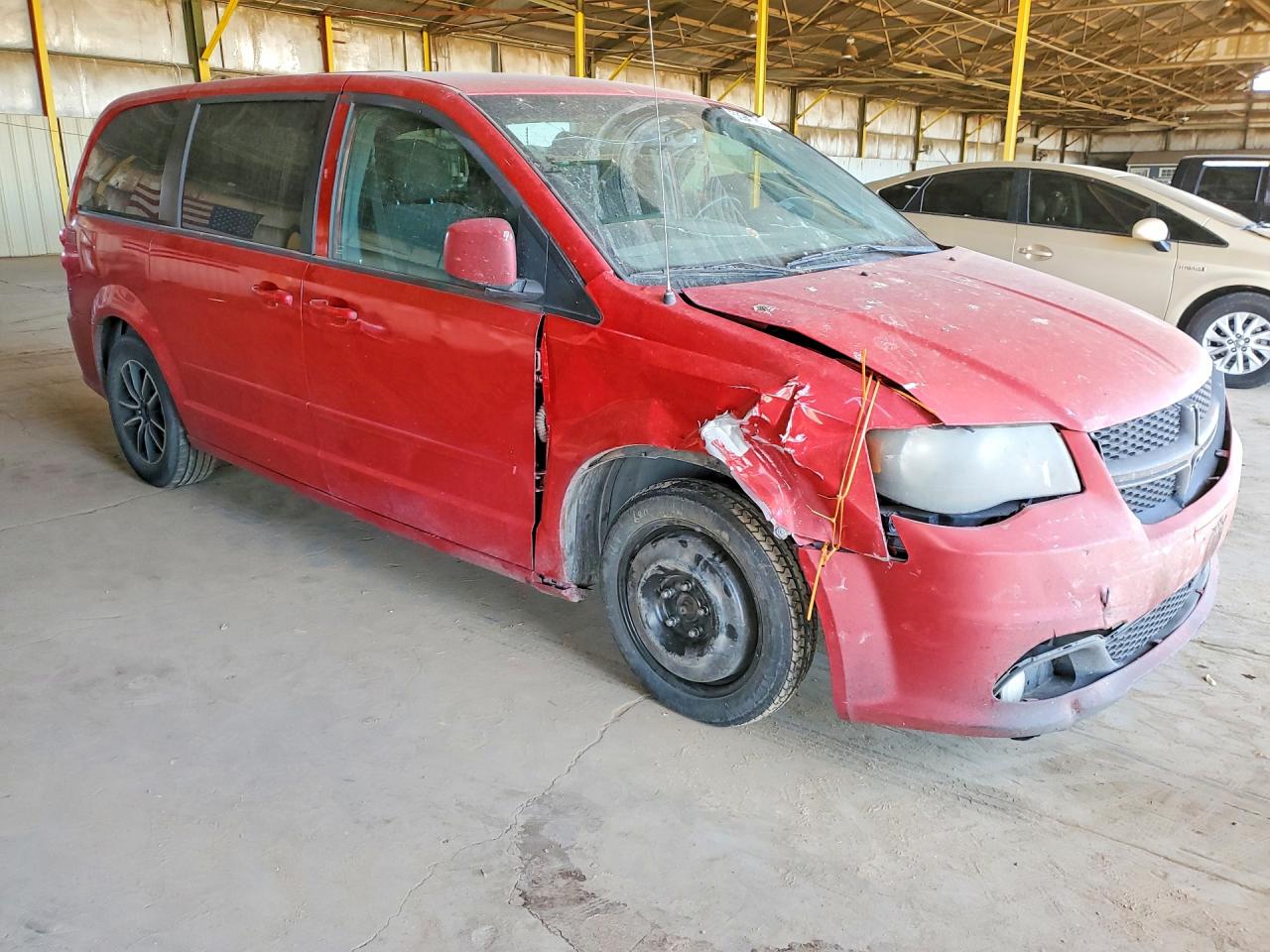 2015 Dodge Grand Caravan Sxt Red vin: 2C4RDGCG7FR623983