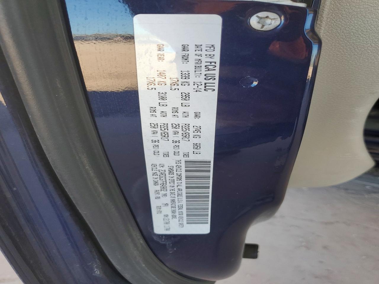 2015 Dodge Grand Caravan Sxt Blue vin: 2C4RDGCG7FR649032