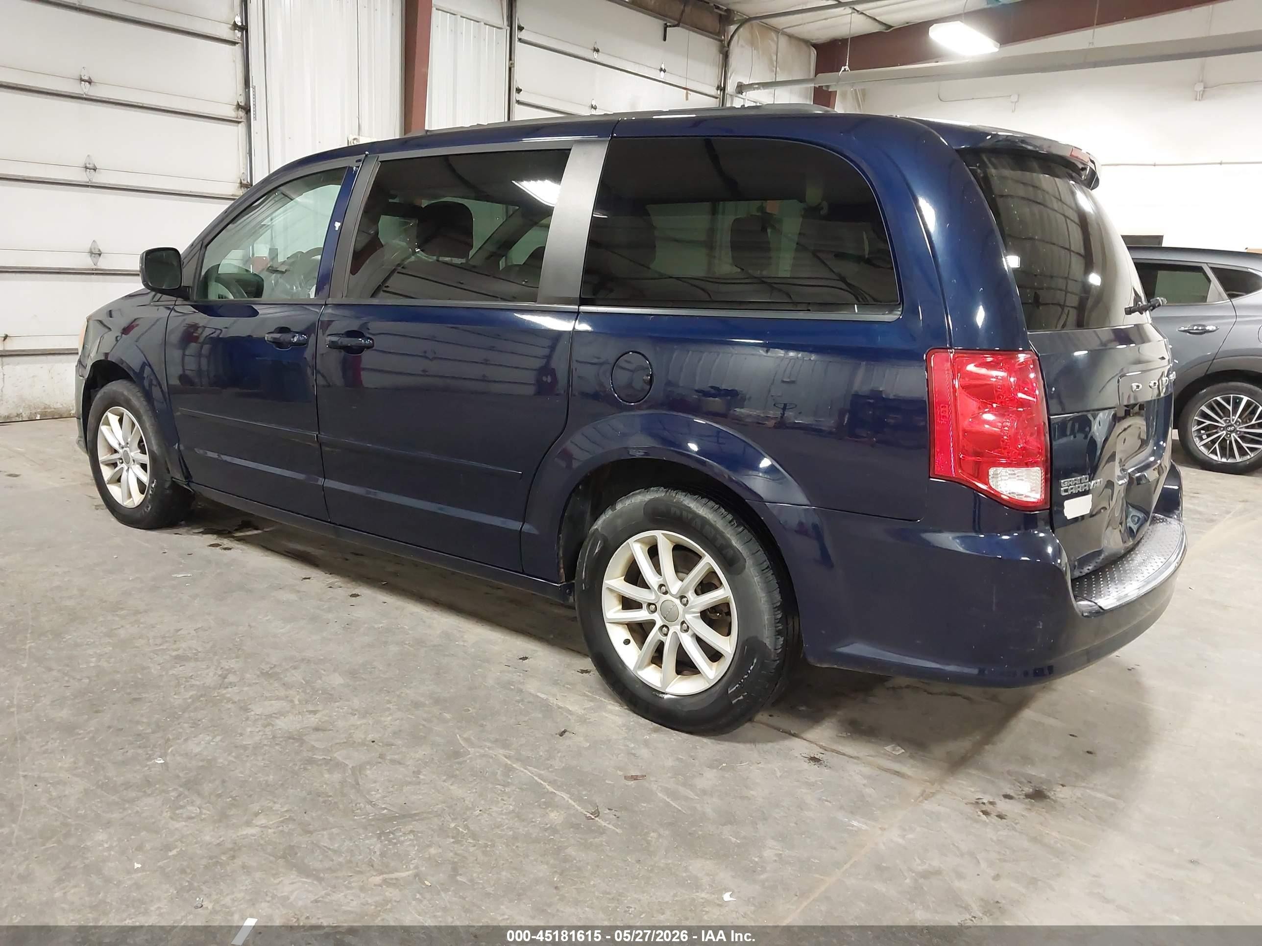 2015 Dodge Grand Caravan Sxt Blue vin: 2C4RDGCG7FR652576