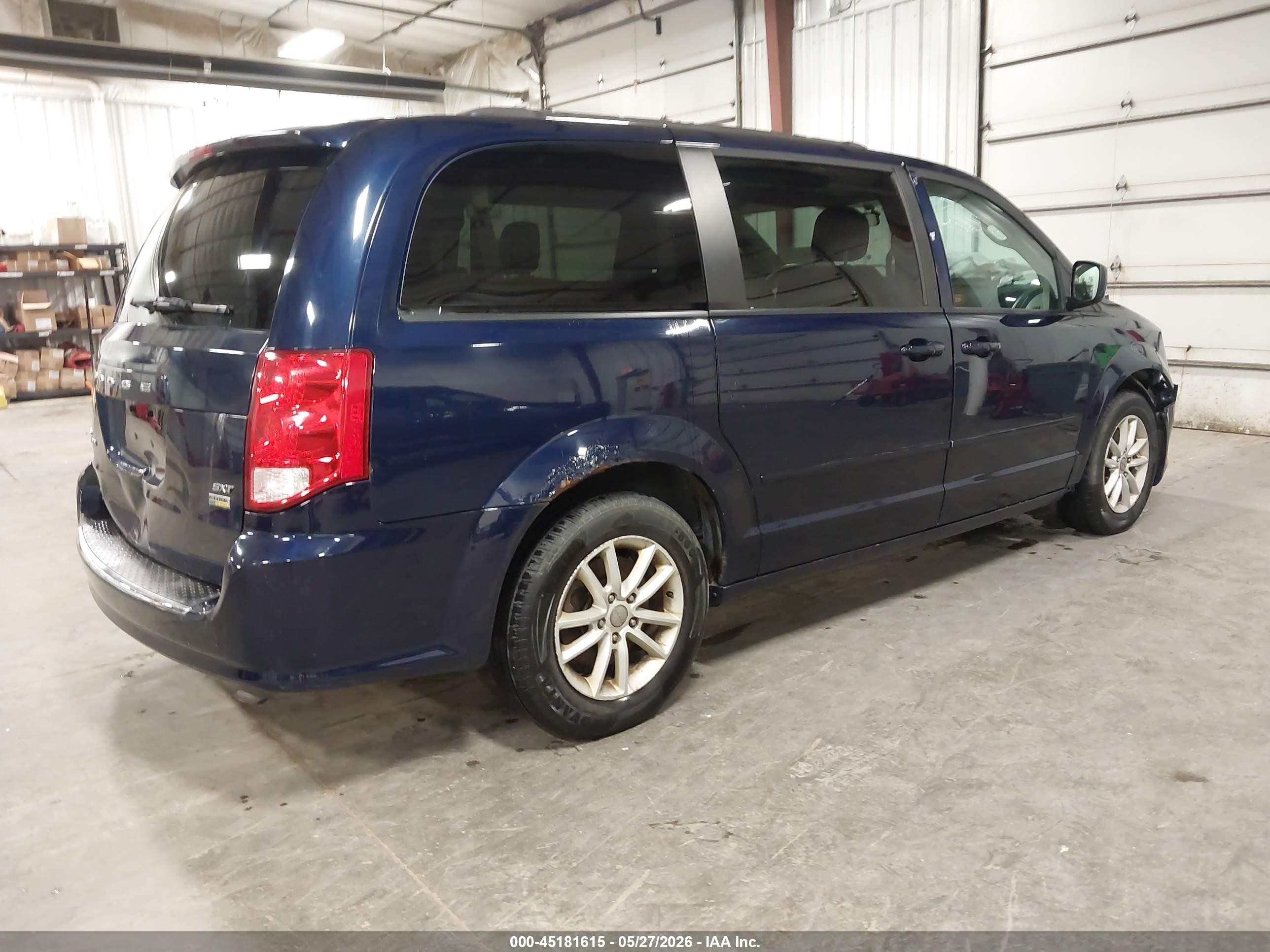 2015 Dodge Grand Caravan Sxt Blue vin: 2C4RDGCG7FR652576