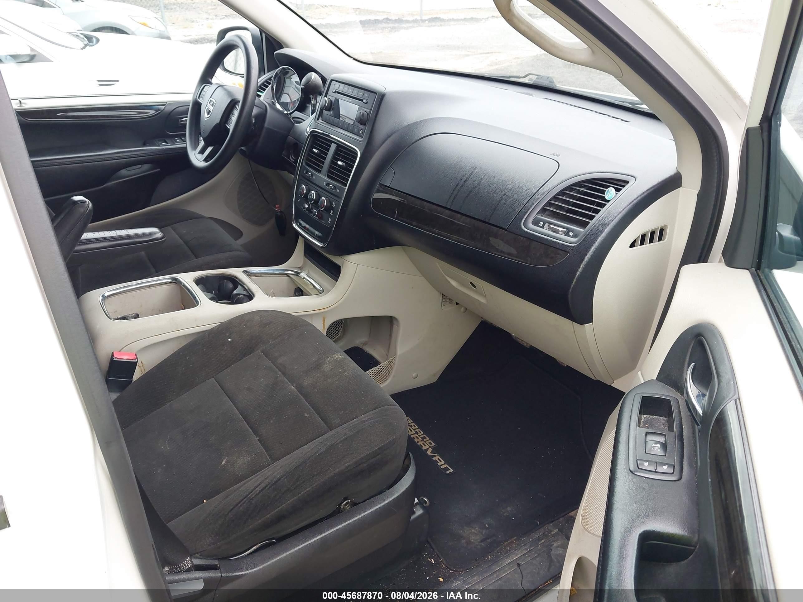 2012 Dodge Grand Caravan Sxt White vin: 2C4RDGCG8CR296246