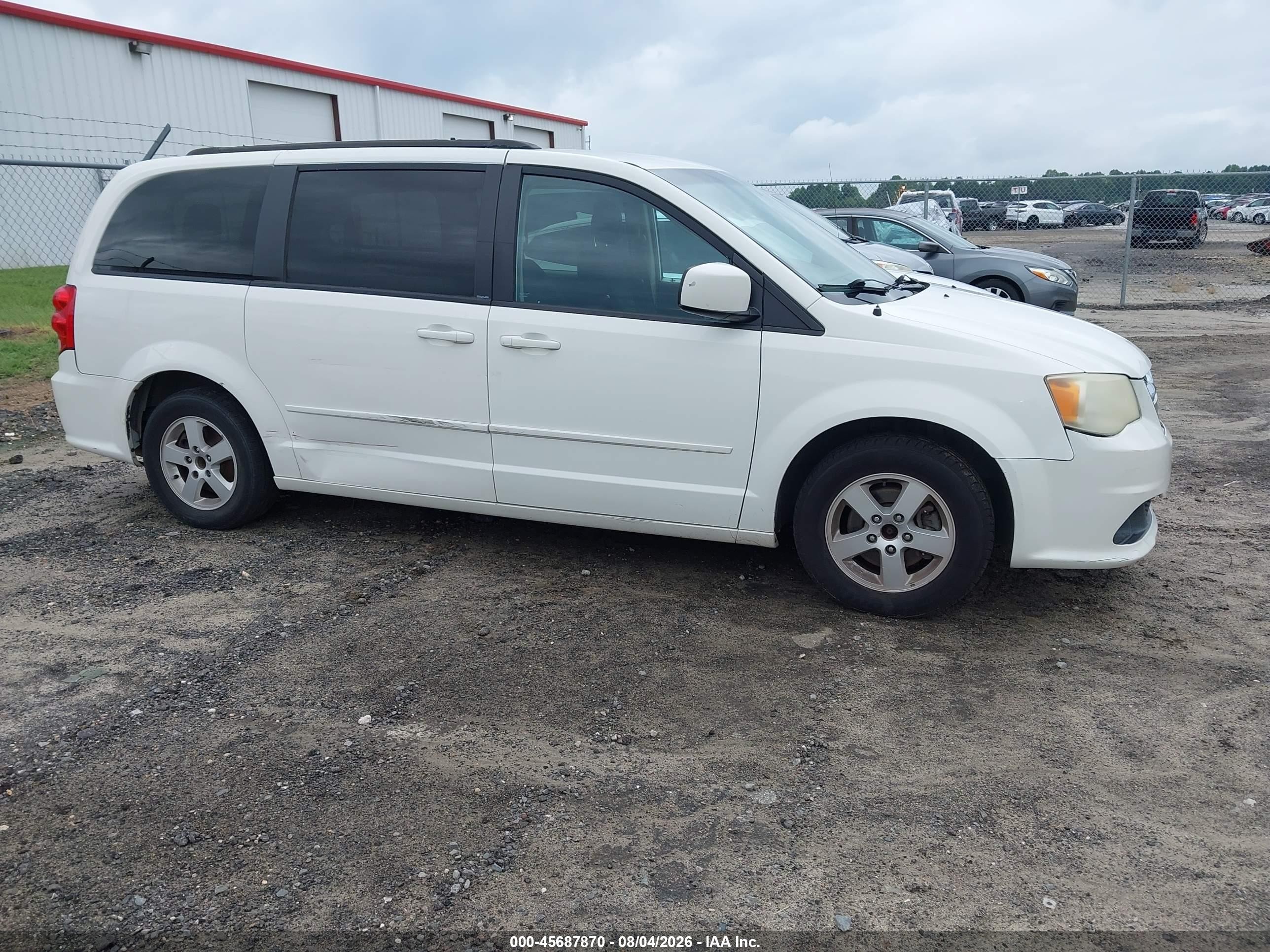 2012 Dodge Grand Caravan Sxt White vin: 2C4RDGCG8CR296246