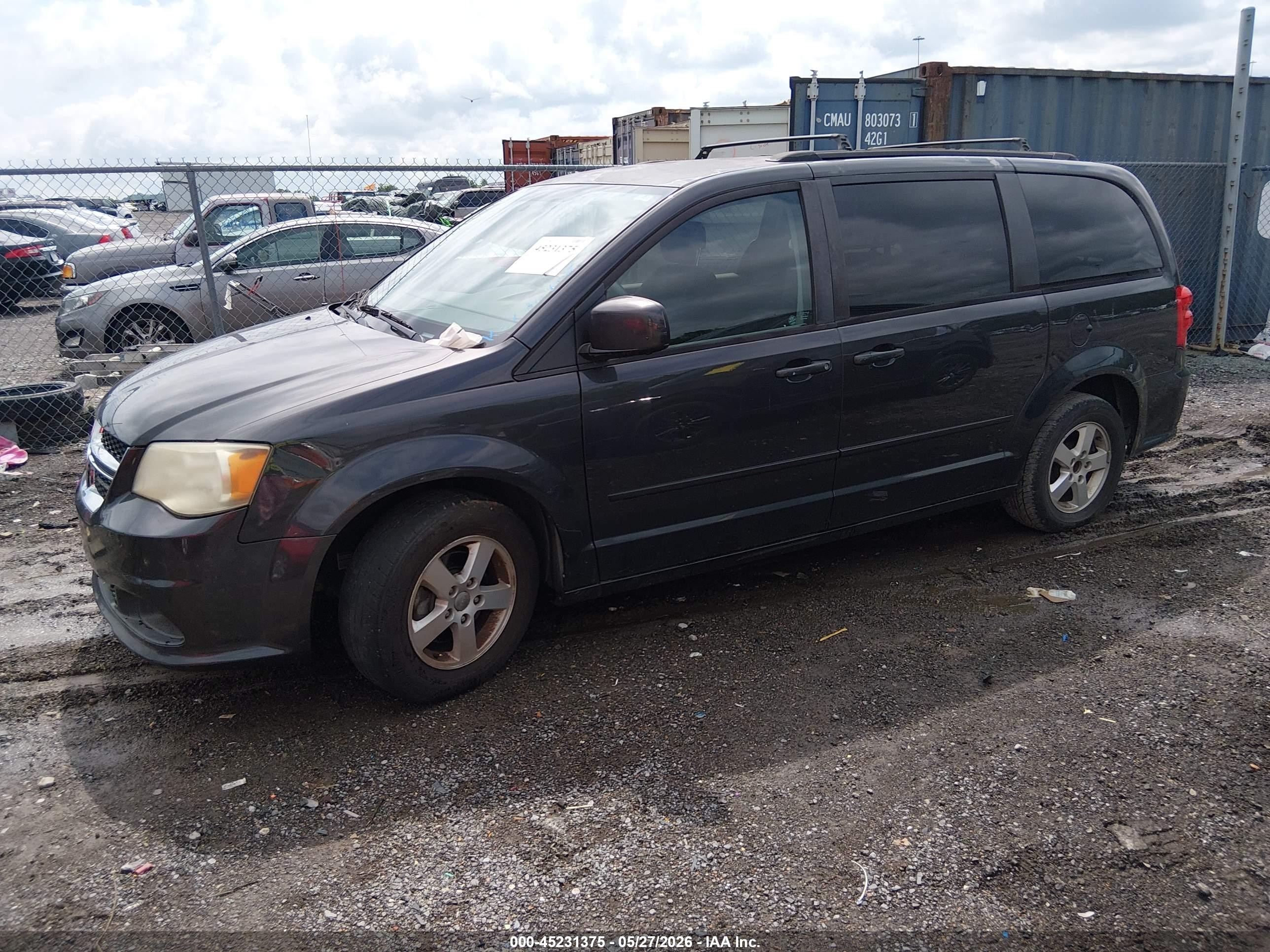2012 Dodge Grand Caravan Sxt Black vin: 2C4RDGCG8CR385265