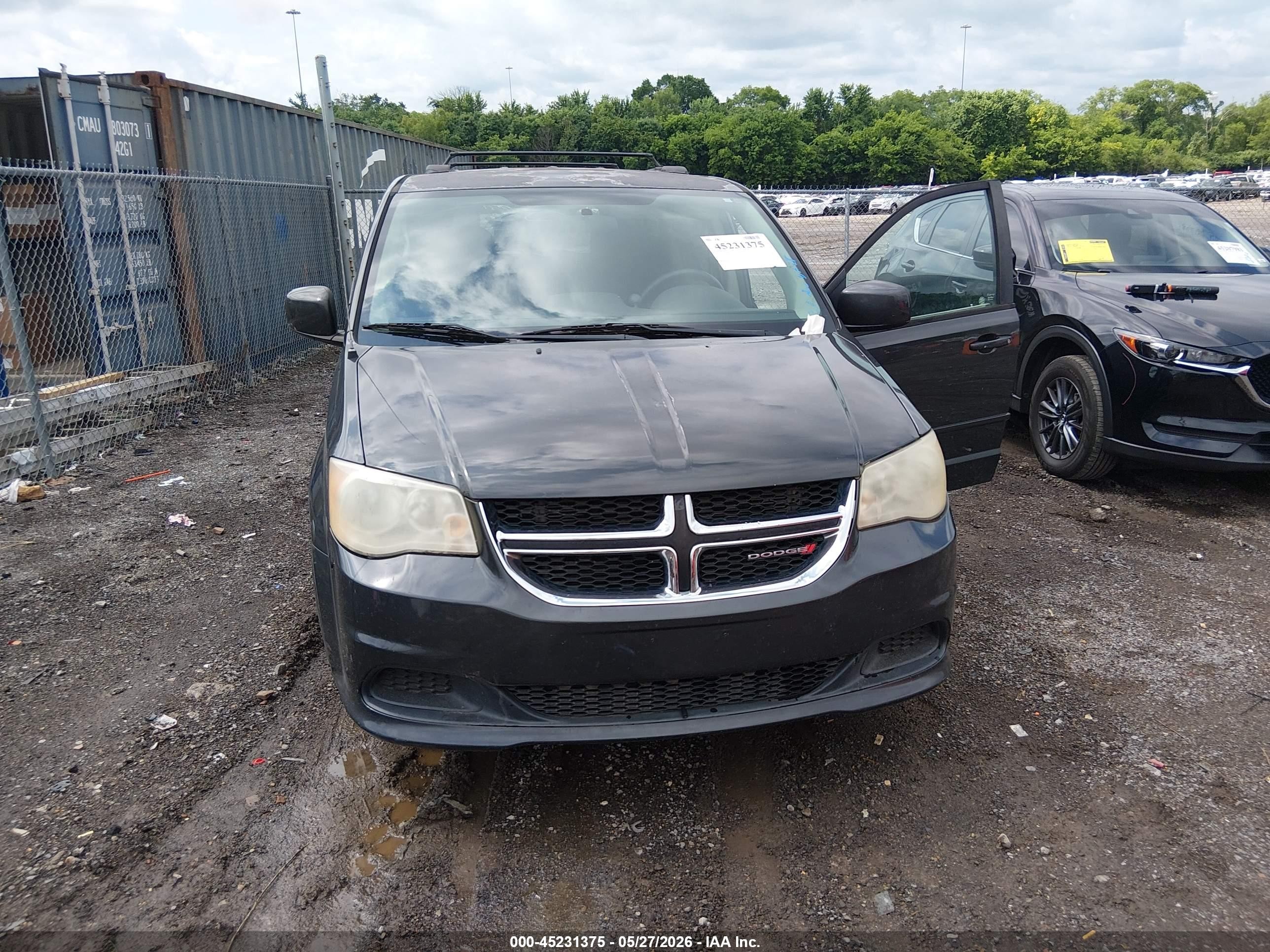 2012 Dodge Grand Caravan Sxt Black vin: 2C4RDGCG8CR385265
