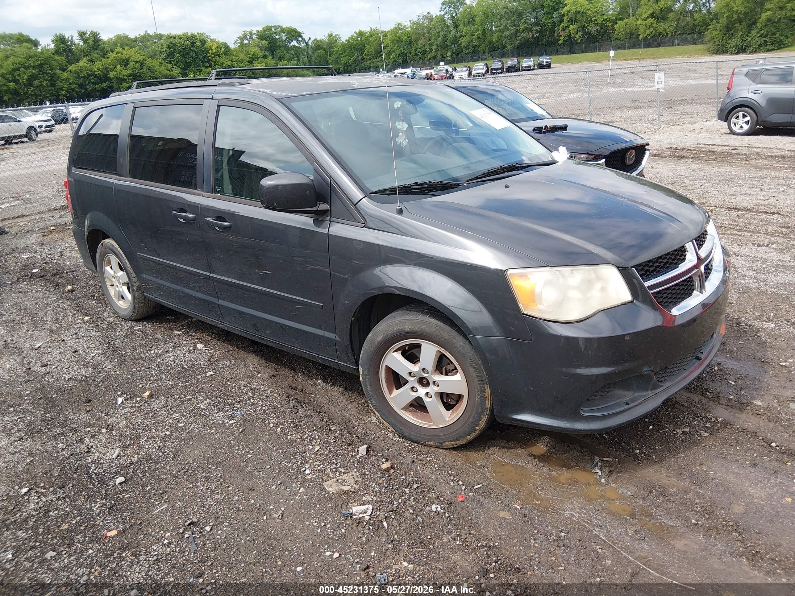 2012 Dodge Grand Caravan Sxt Black vin: 2C4RDGCG8CR385265