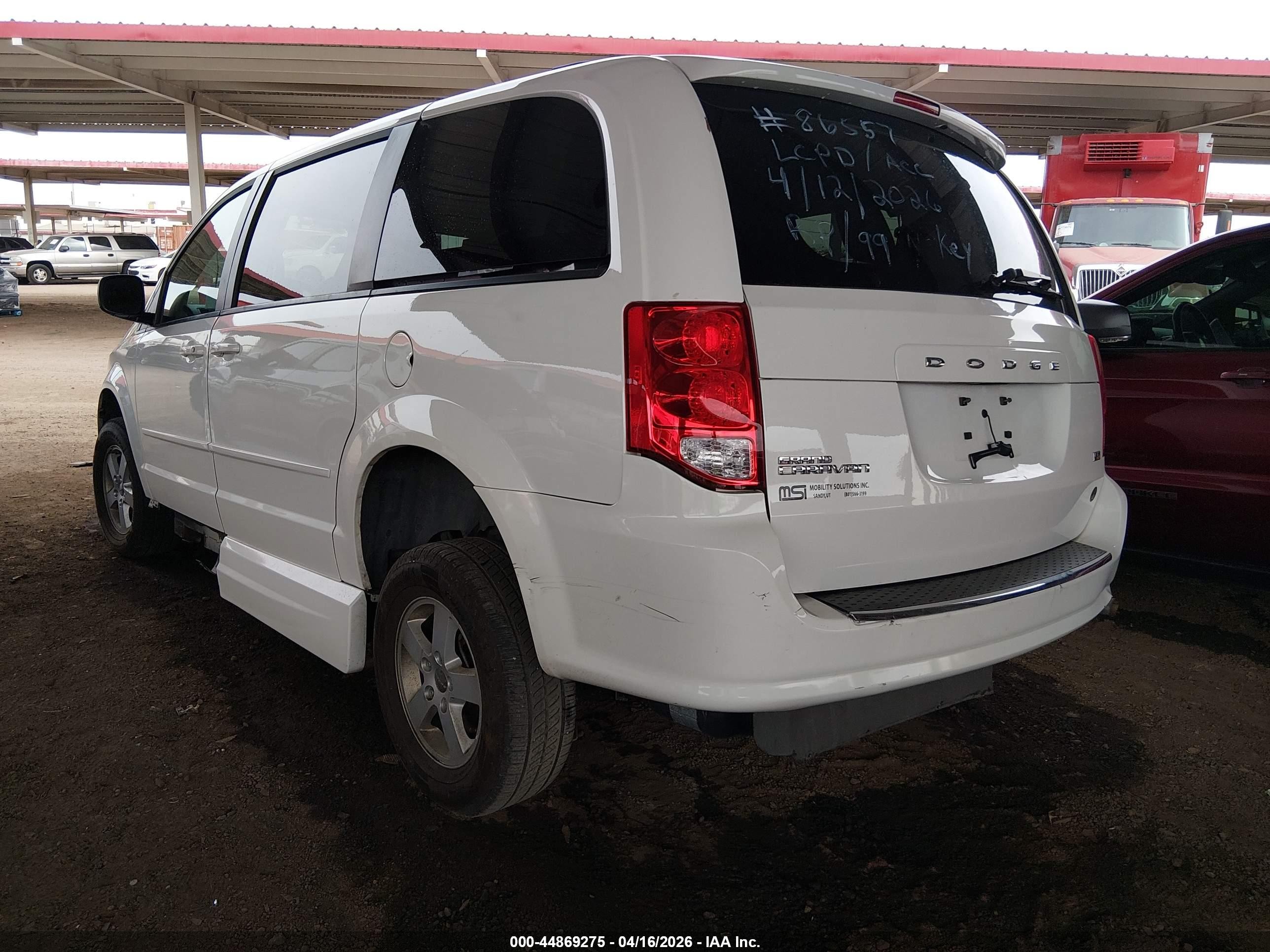 2012 Dodge Grand Caravan Sxt White vin: 2C4RDGCG8CR406499