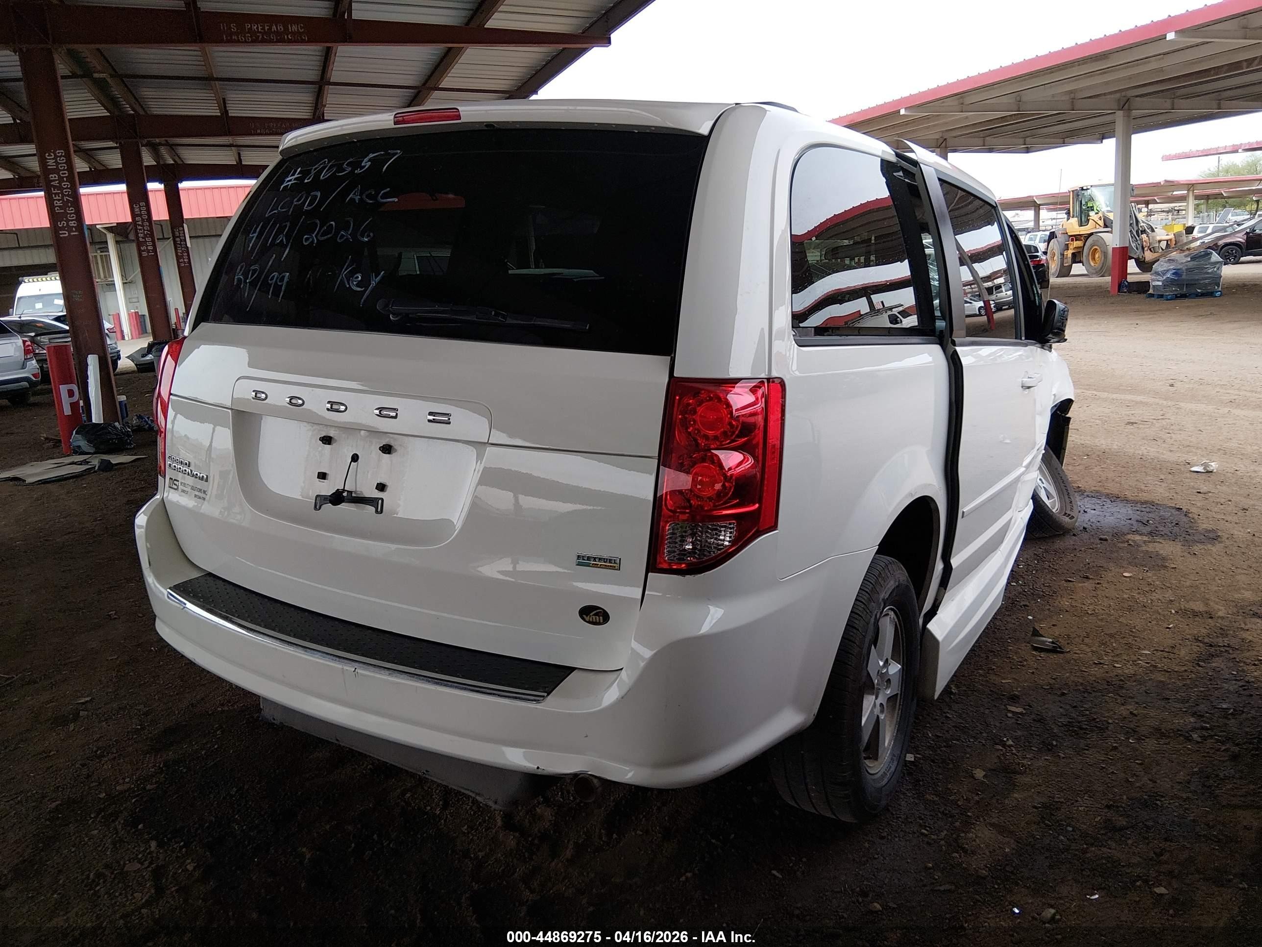 2012 Dodge Grand Caravan Sxt White vin: 2C4RDGCG8CR406499