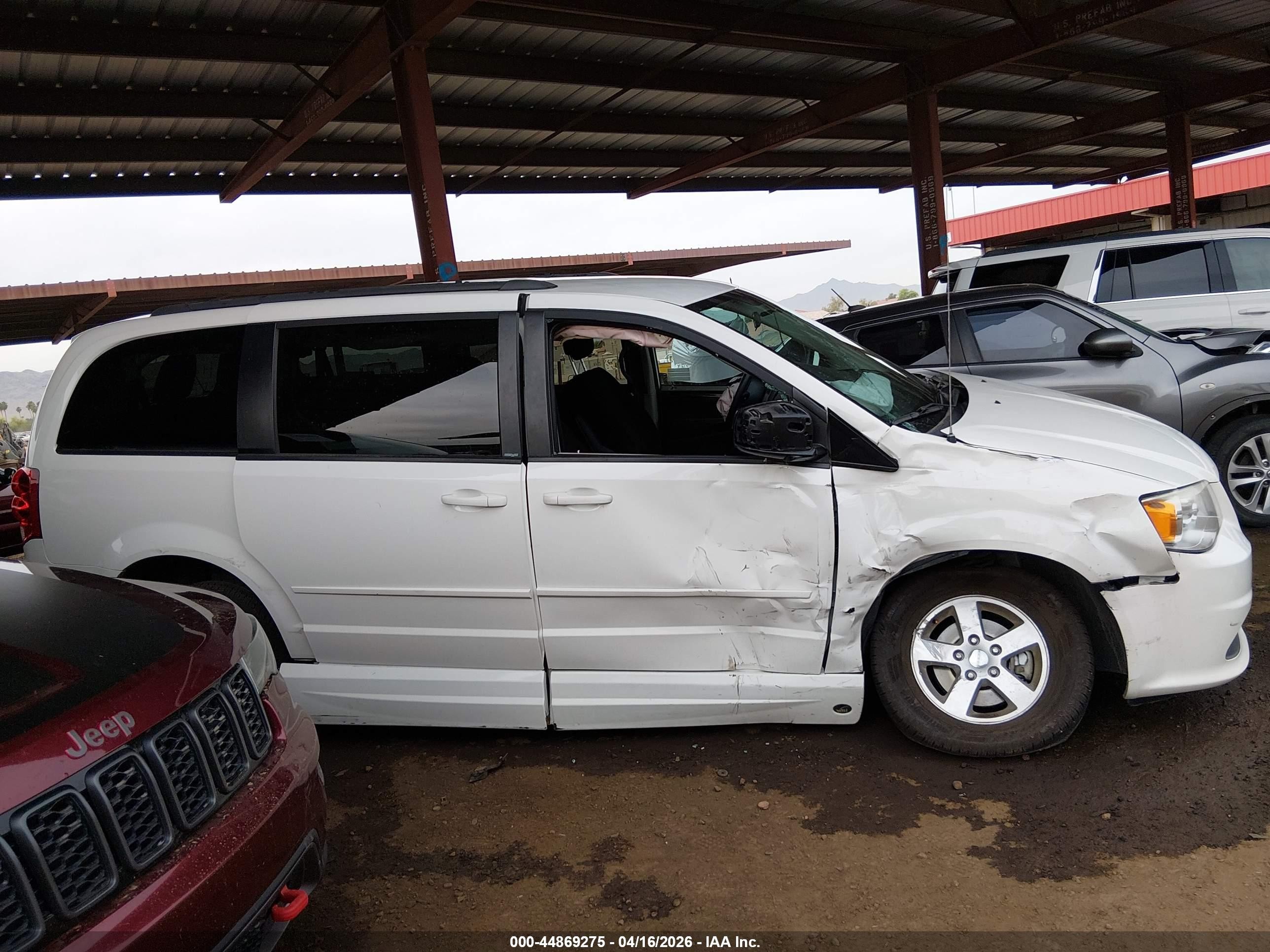 2012 Dodge Grand Caravan Sxt White vin: 2C4RDGCG8CR406499