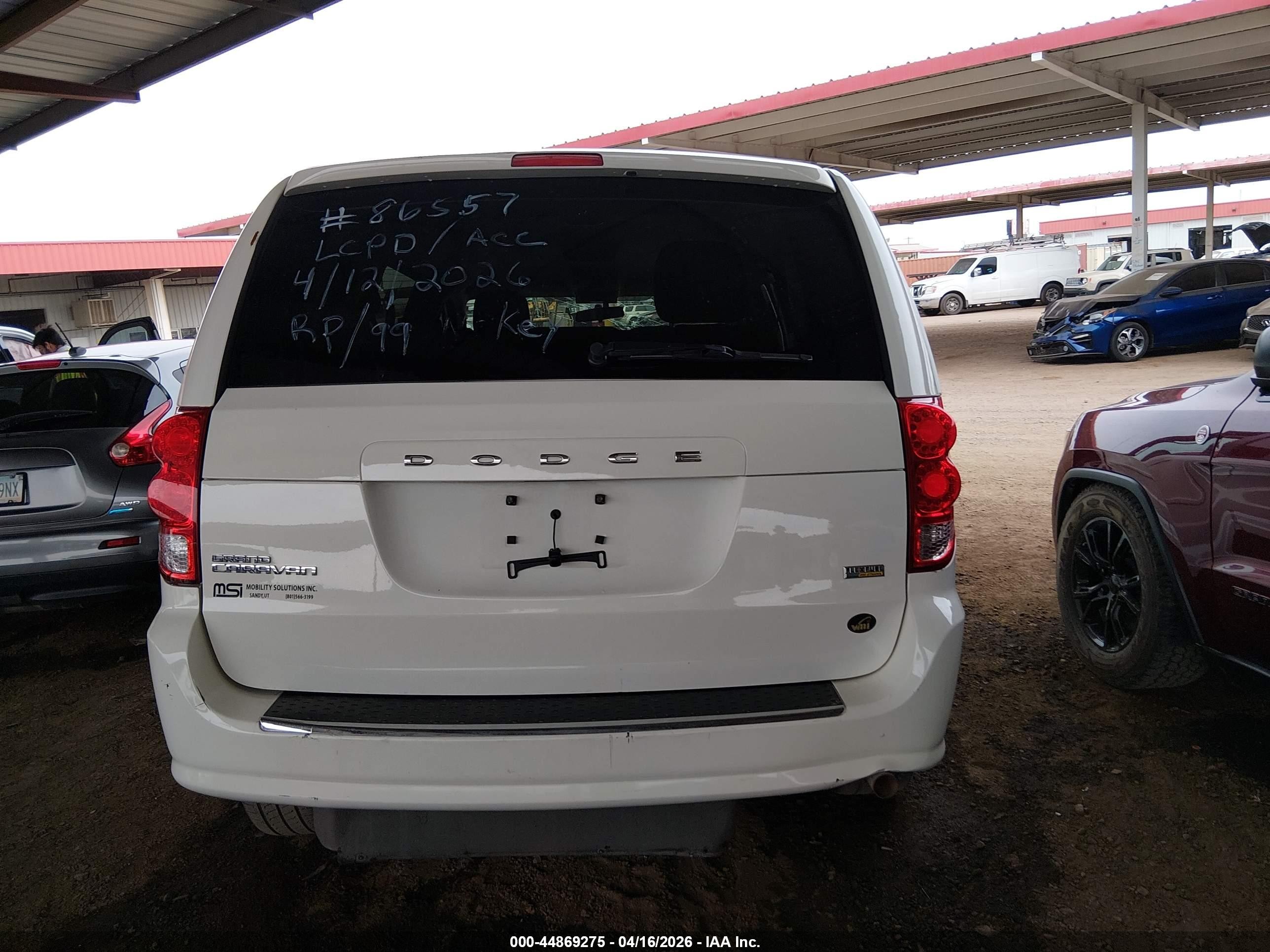 2012 Dodge Grand Caravan Sxt White vin: 2C4RDGCG8CR406499