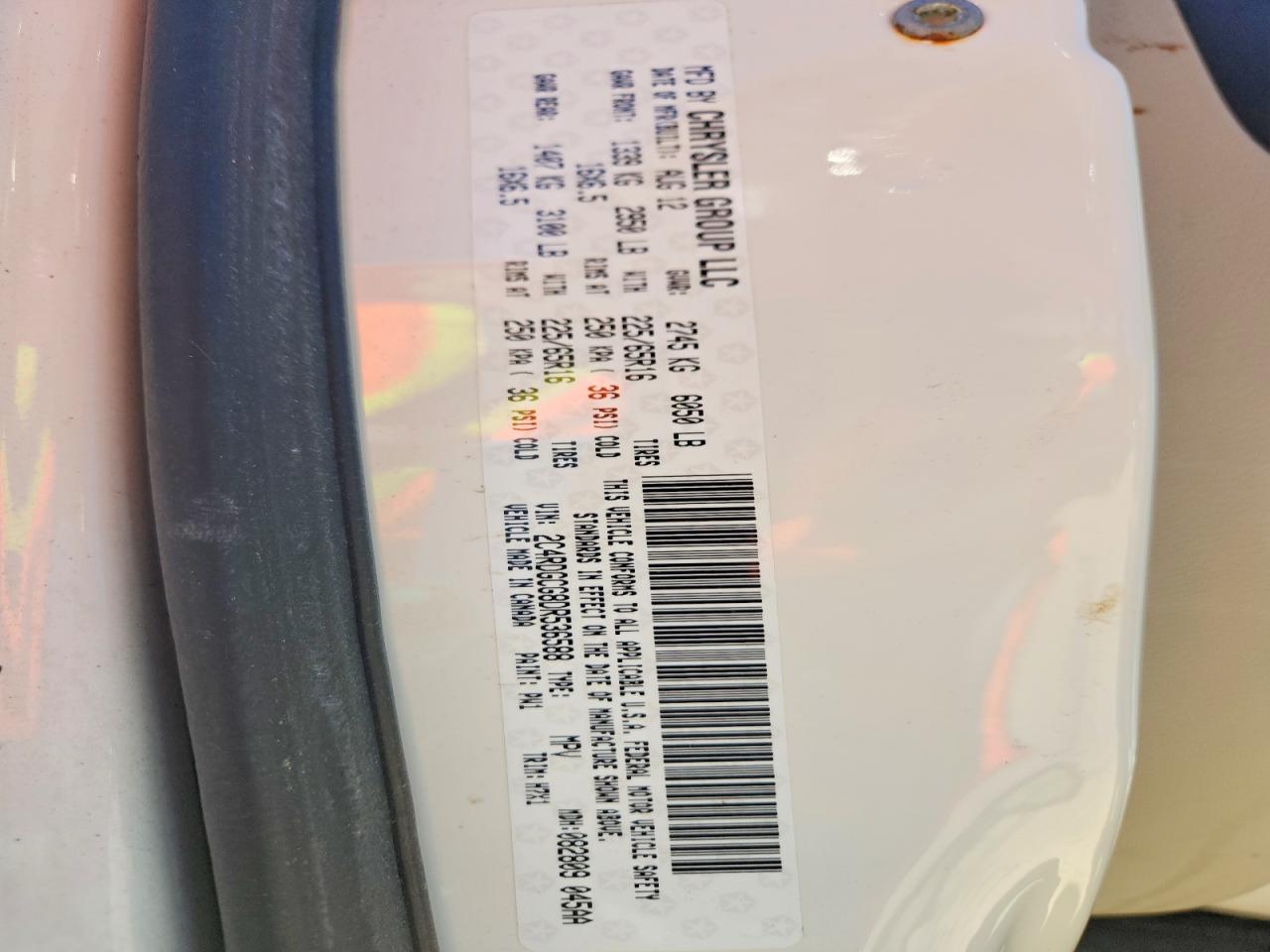 2013 Dodge Grand Caravan Sxt White vin: 2C4RDGCG8DR536588
