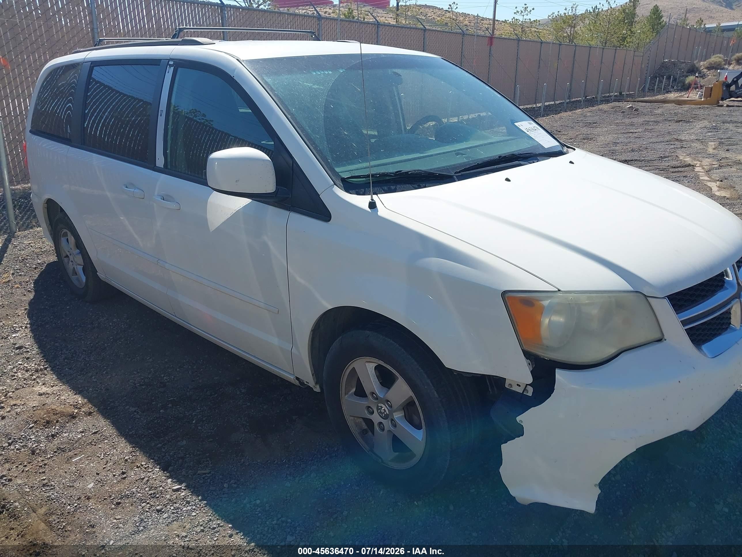 2013 Dodge Grand Caravan Sxt White vin: 2C4RDGCG8DR553794