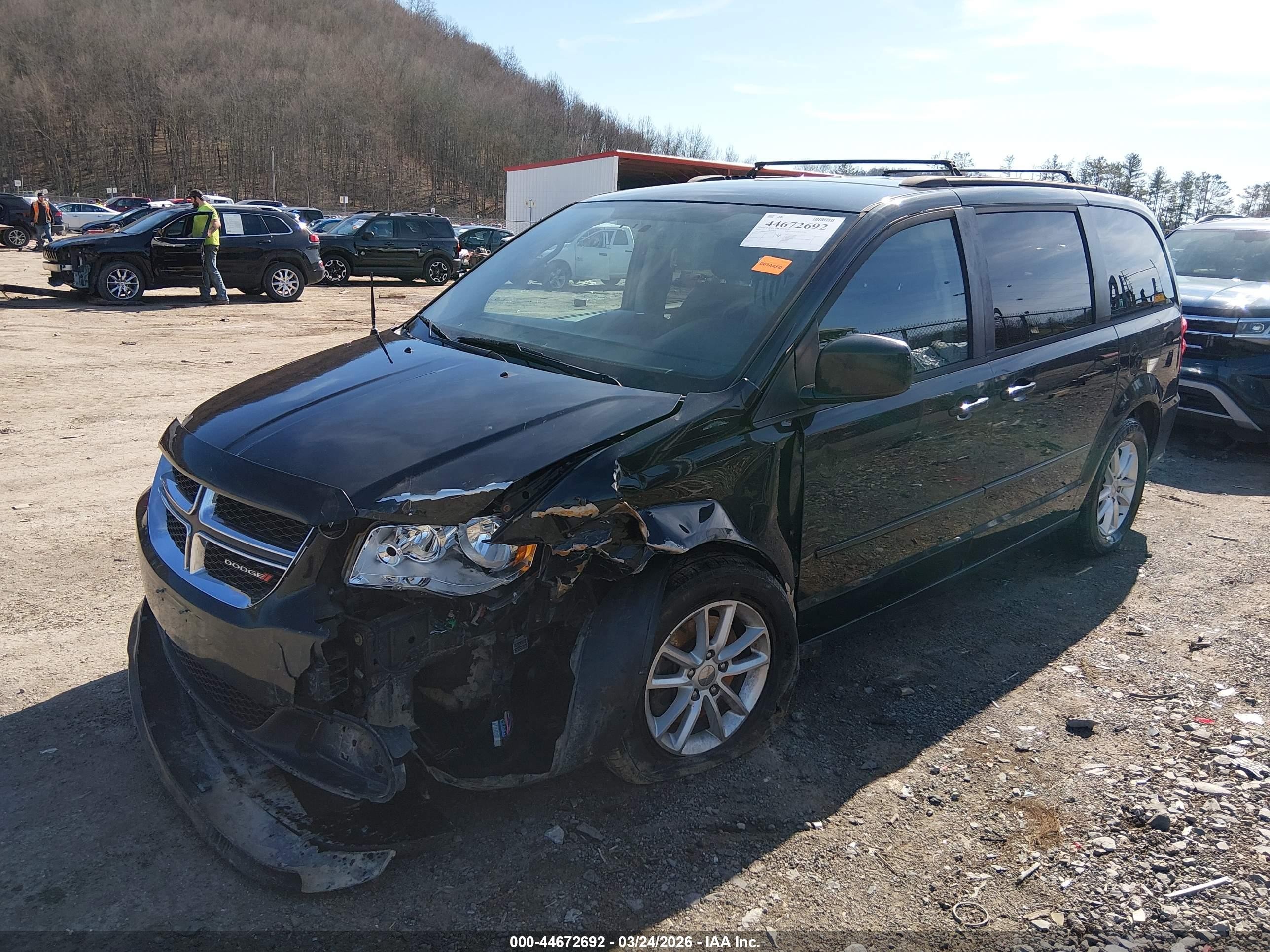 2014 Dodge Grand Caravan Sxt Черный vin: 2C4RDGCG8ER122776