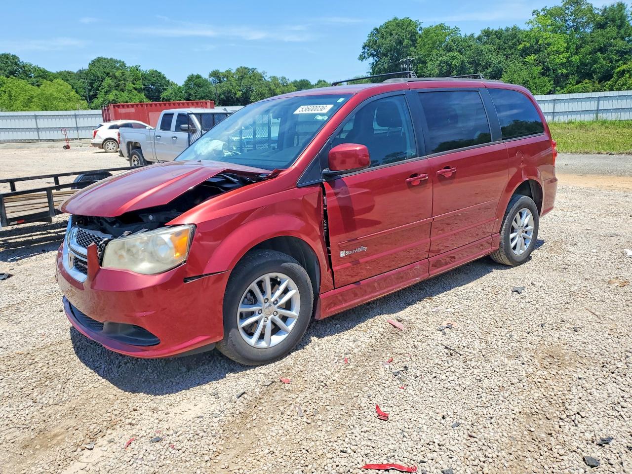 2014 Dodge Grand Caravan Sxt Burgundy vin: 2C4RDGCG8ER253562