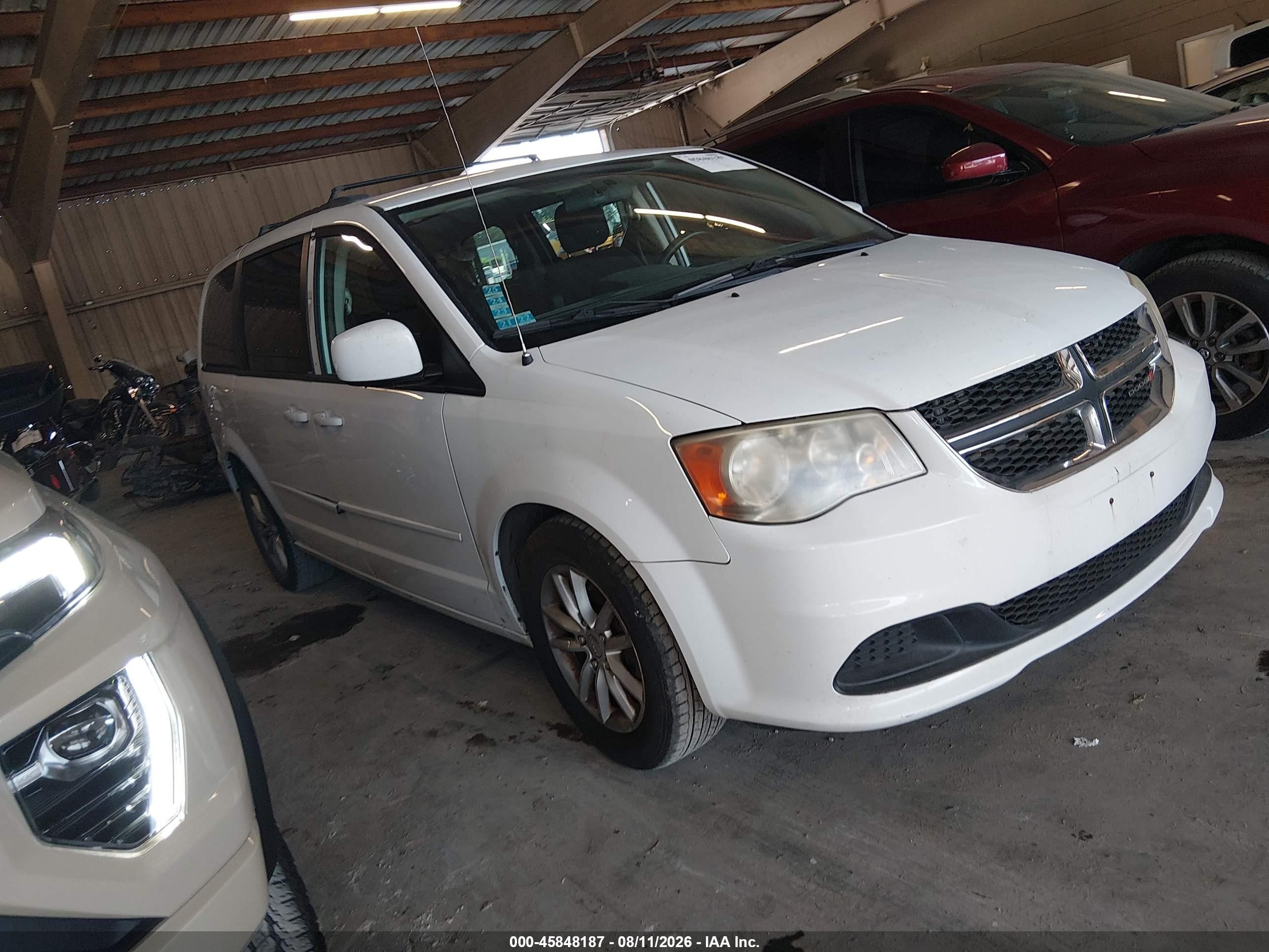 2014 Dodge Grand Caravan Sxt White vin: 2C4RDGCG8ER262813