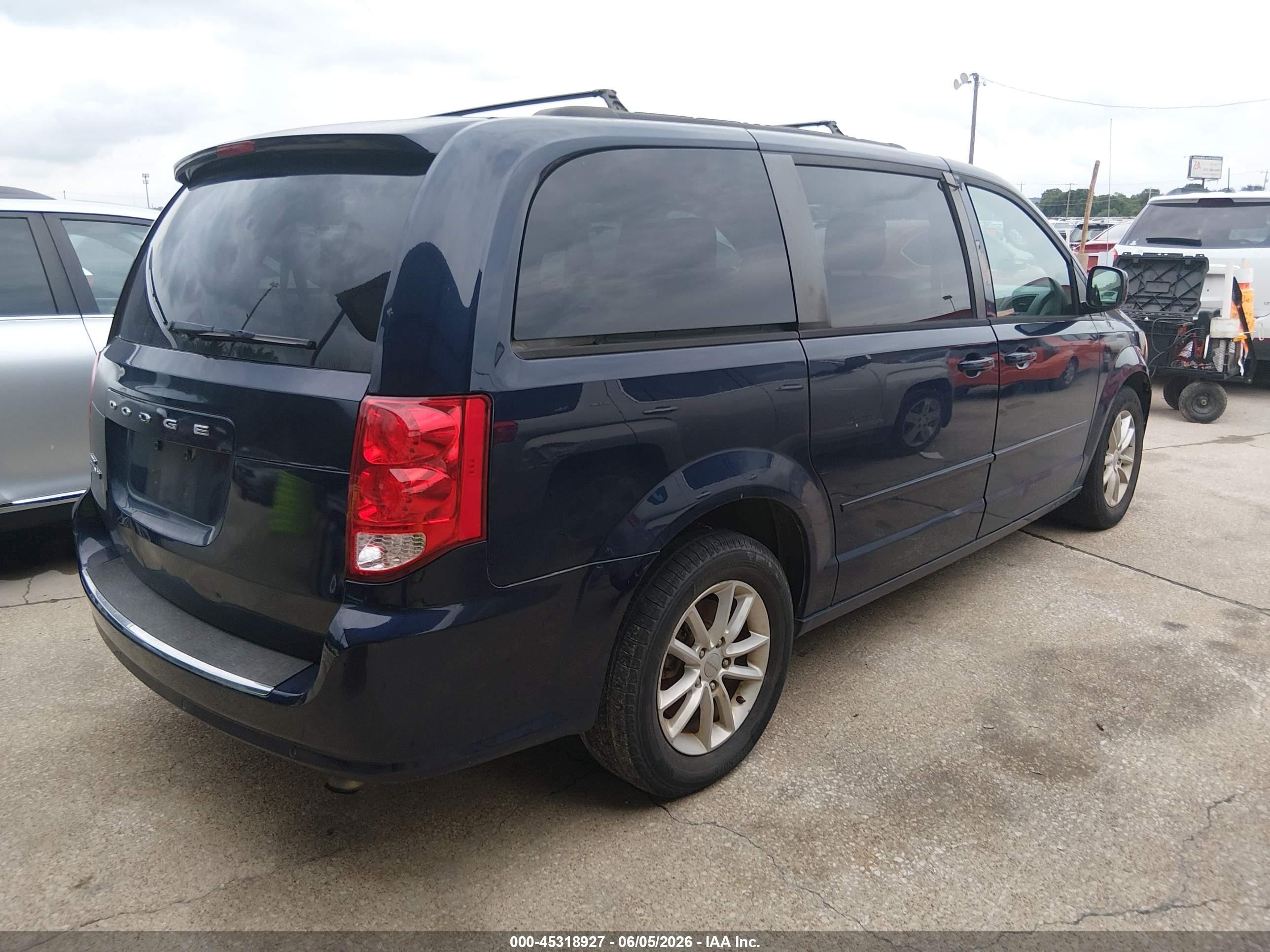 2014 Dodge Grand Caravan Sxt Blue vin: 2C4RDGCG8ER265744