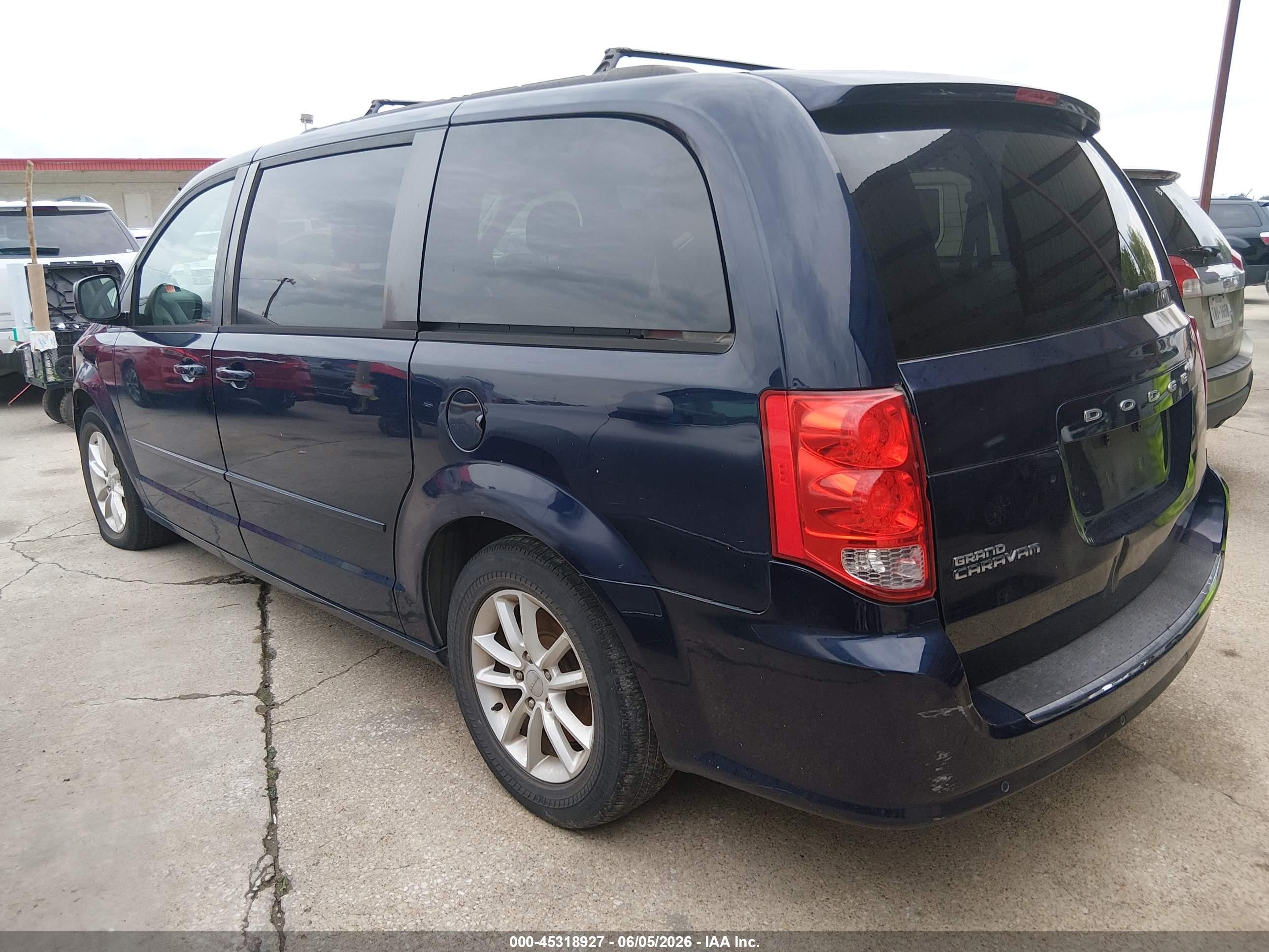 2014 Dodge Grand Caravan Sxt Blue vin: 2C4RDGCG8ER265744