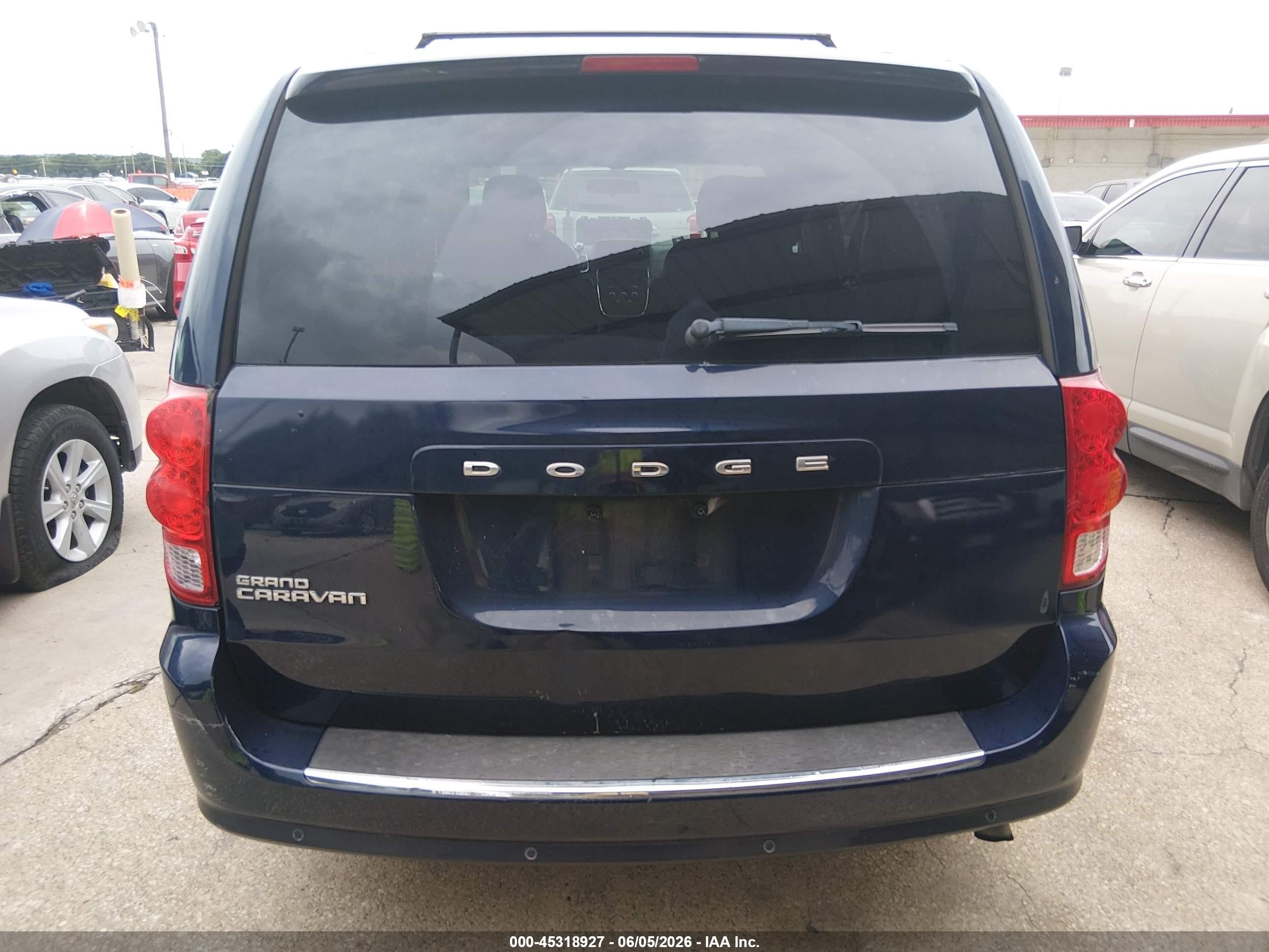 2014 Dodge Grand Caravan Sxt Blue vin: 2C4RDGCG8ER265744