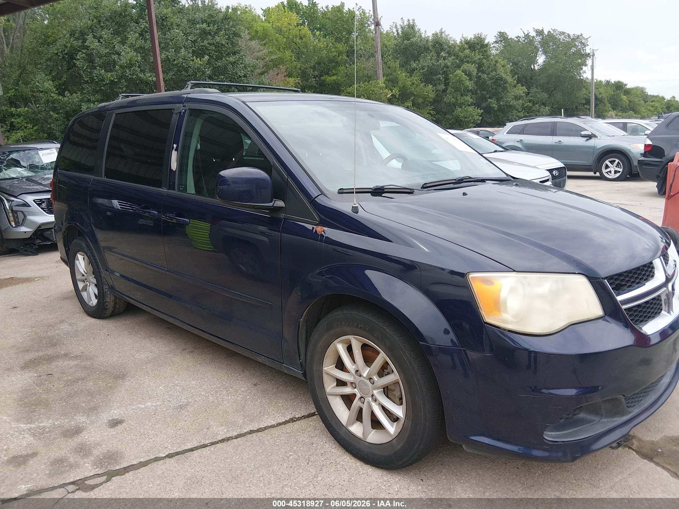 2014 Dodge Grand Caravan Sxt Blue vin: 2C4RDGCG8ER265744