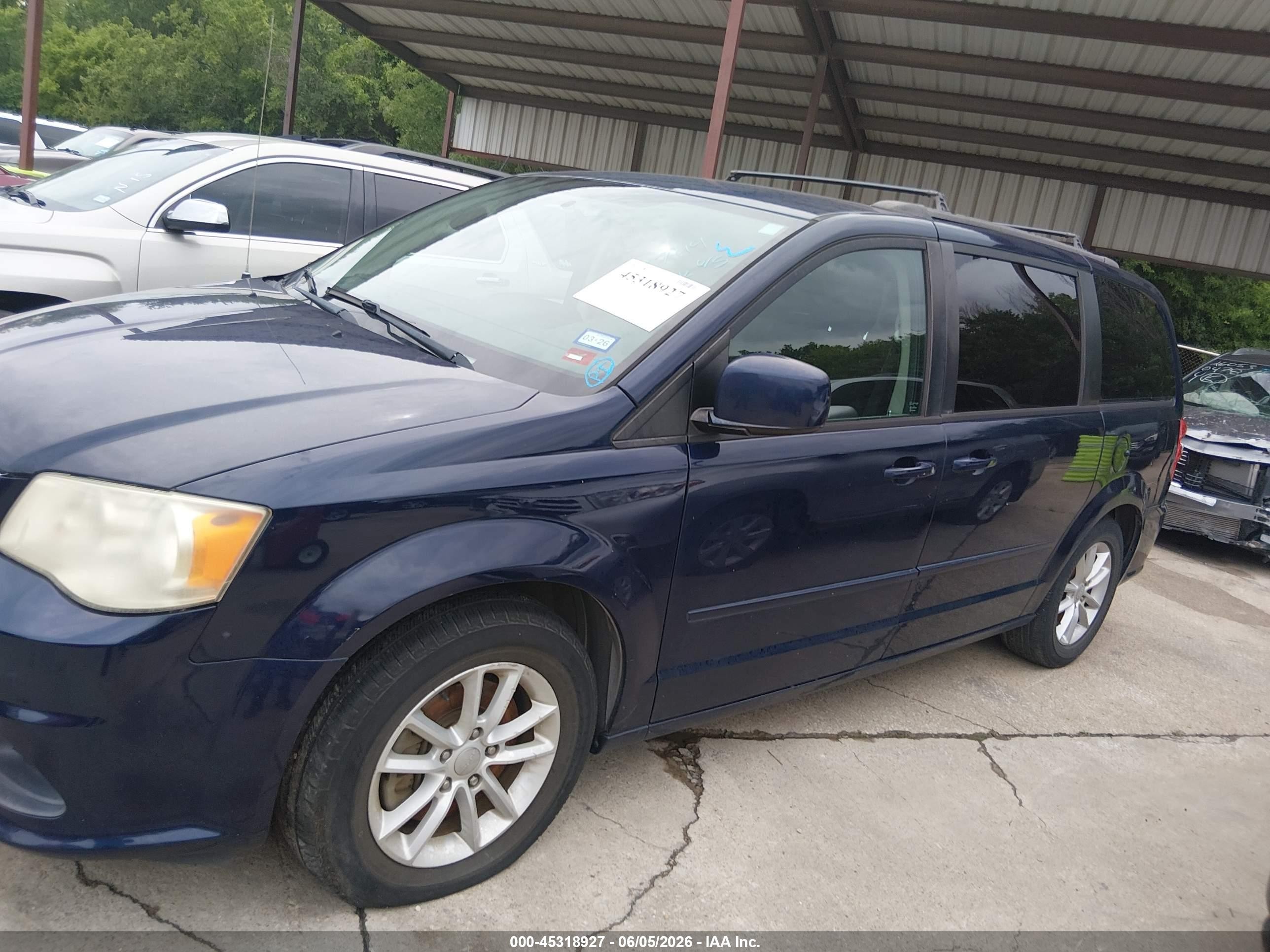 2014 Dodge Grand Caravan Sxt Blue vin: 2C4RDGCG8ER265744
