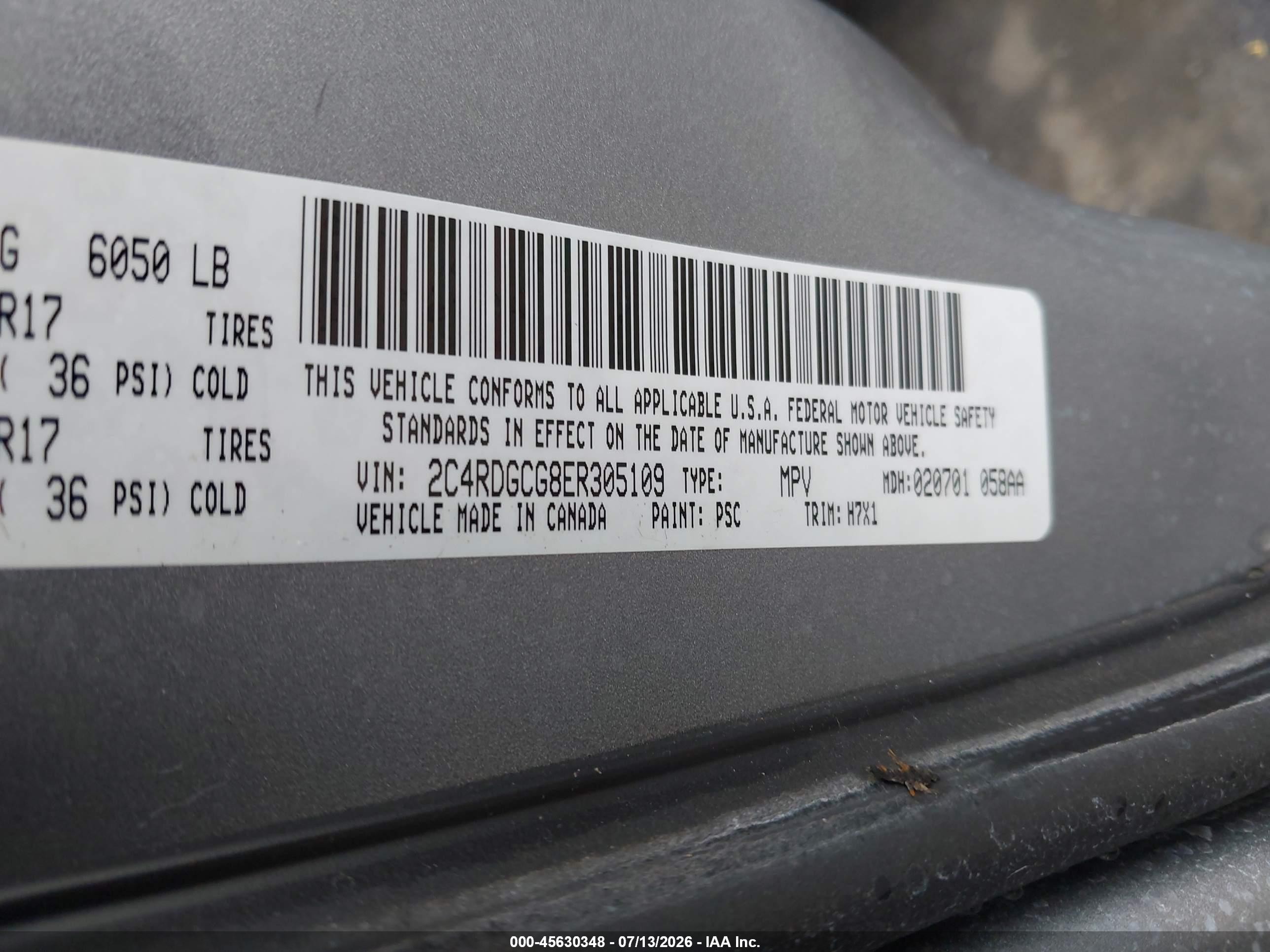 2014 Dodge Grand Caravan Sxt Gray vin: 2C4RDGCG8ER305109