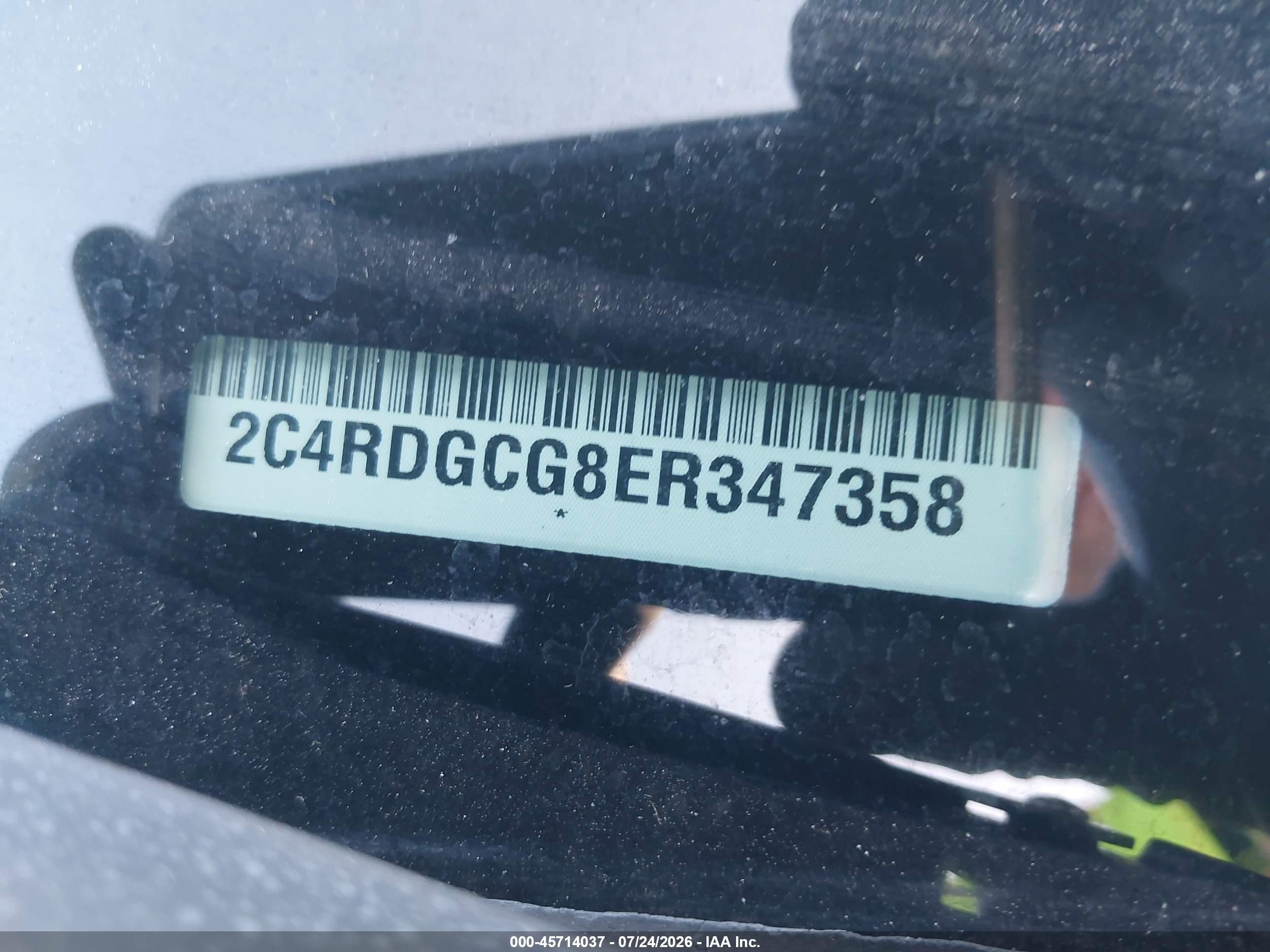 2014 Dodge Grand Caravan Sxt Черный vin: 2C4RDGCG8ER347358
