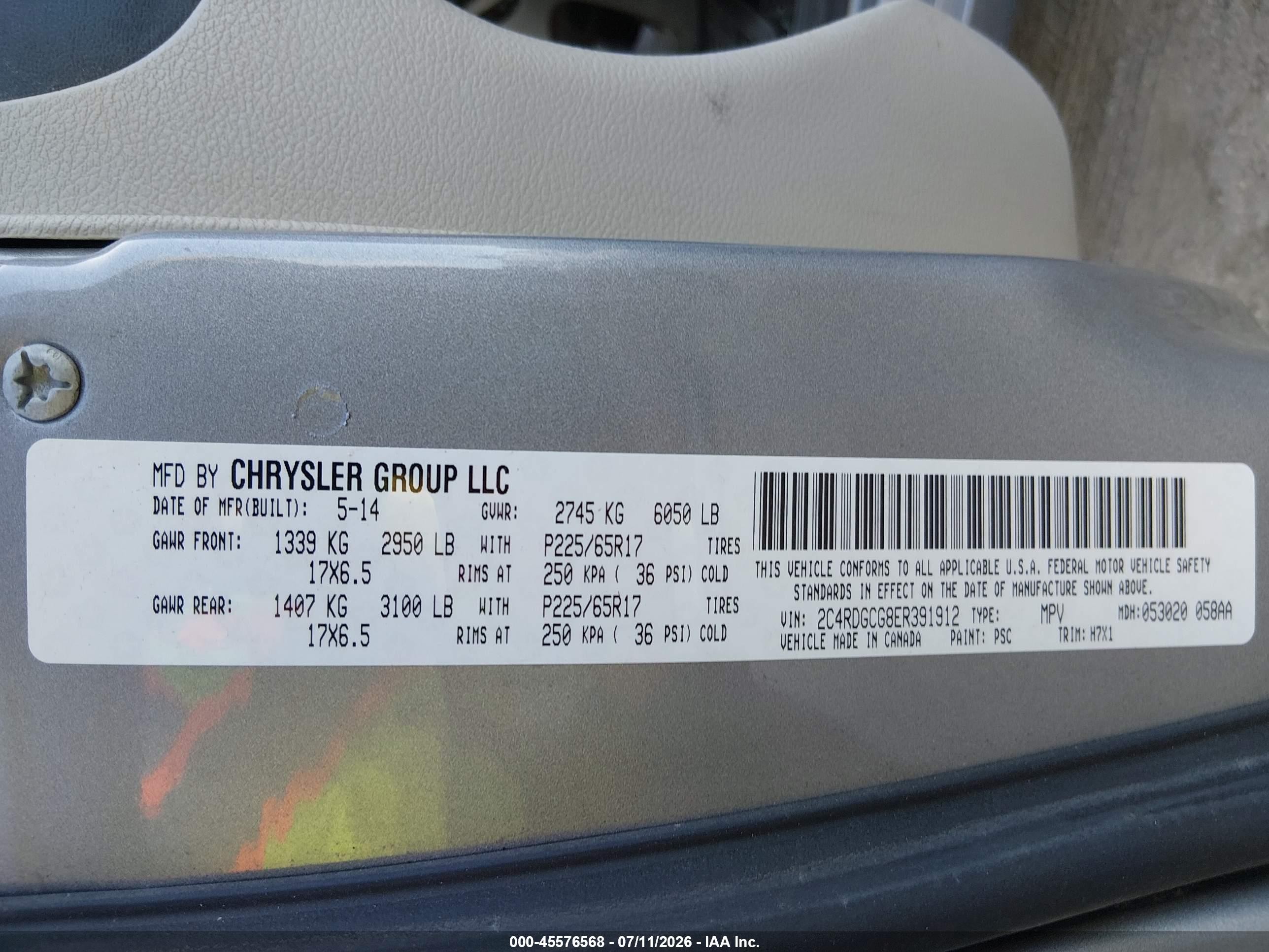 2014 Dodge Grand Caravan Sxt Silver vin: 2C4RDGCG8ER391912