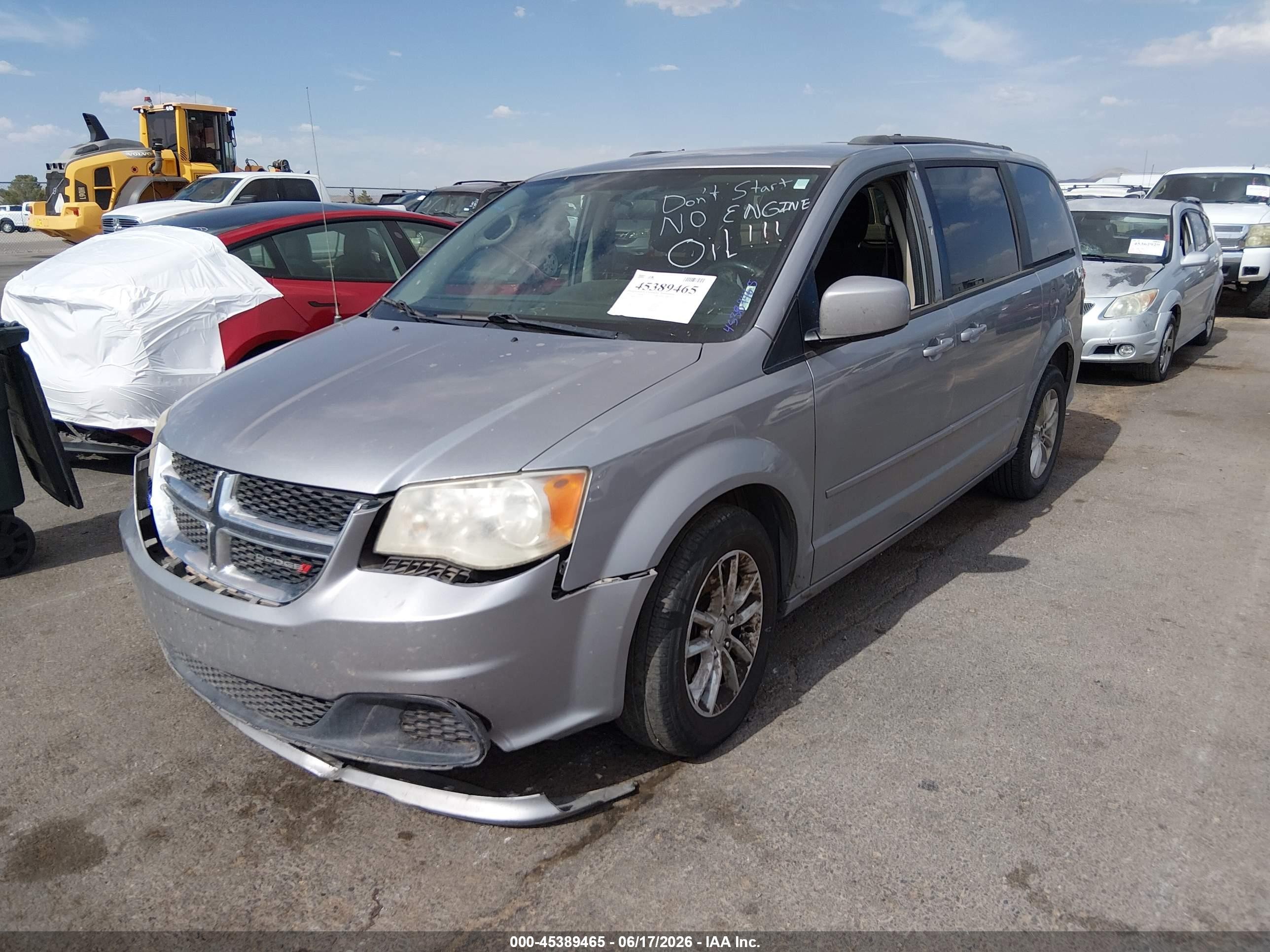 2014 Dodge Grand Caravan Sxt Silver vin: 2C4RDGCG8ER423256