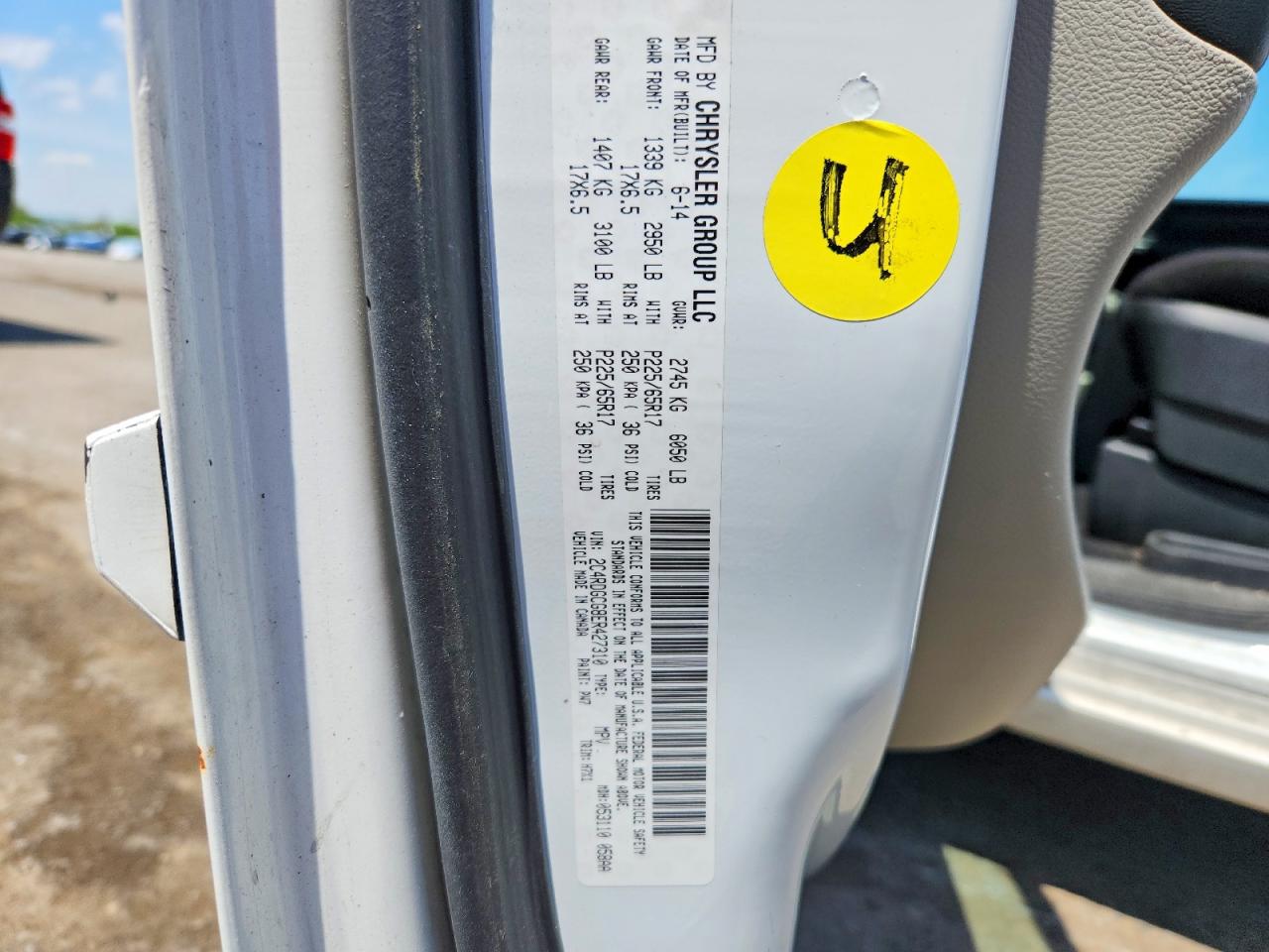 2014 Dodge Grand Caravan Sxt White vin: 2C4RDGCG8ER427310