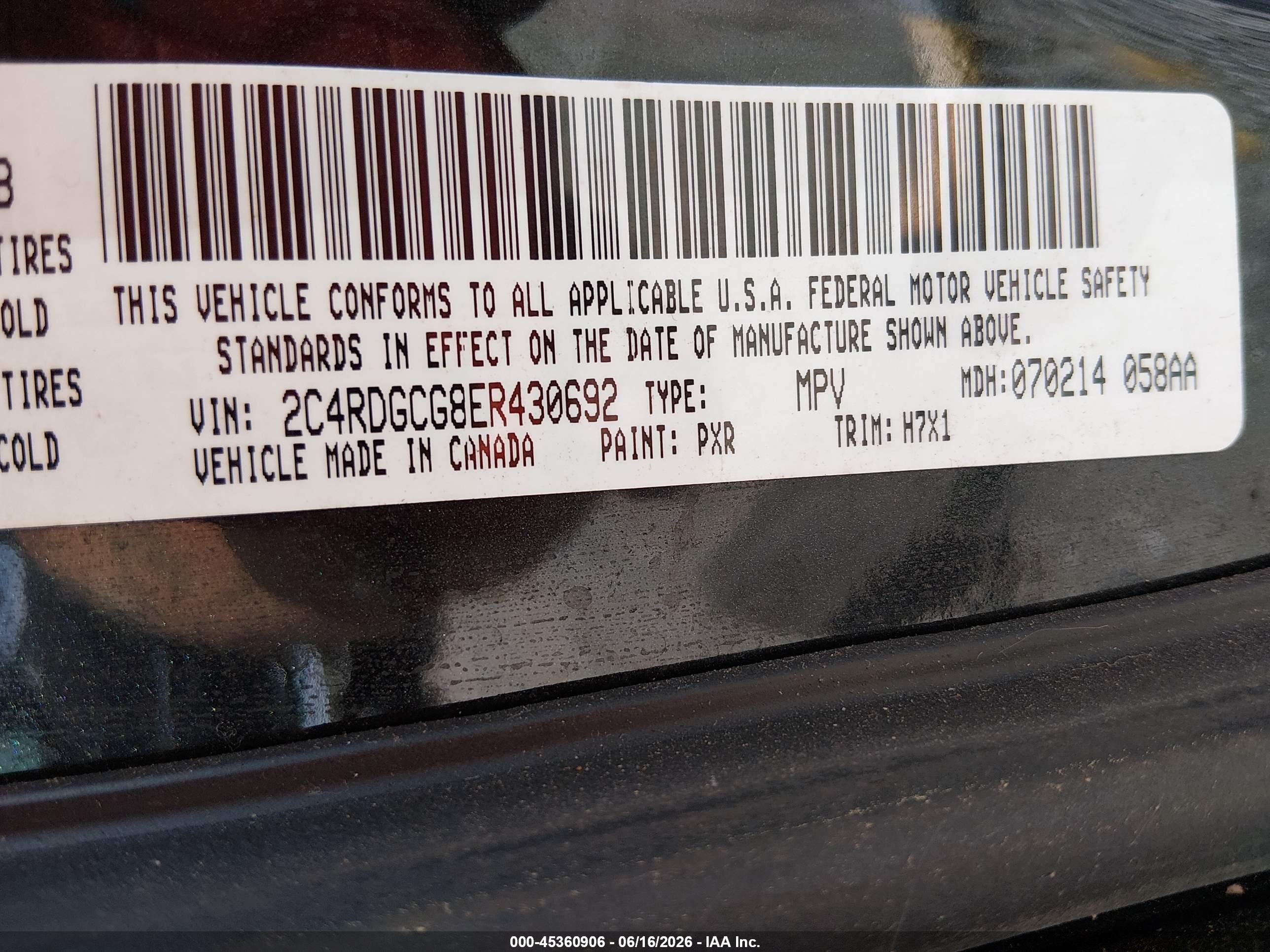 2014 Dodge Grand Caravan Sxt Black vin: 2C4RDGCG8ER430692