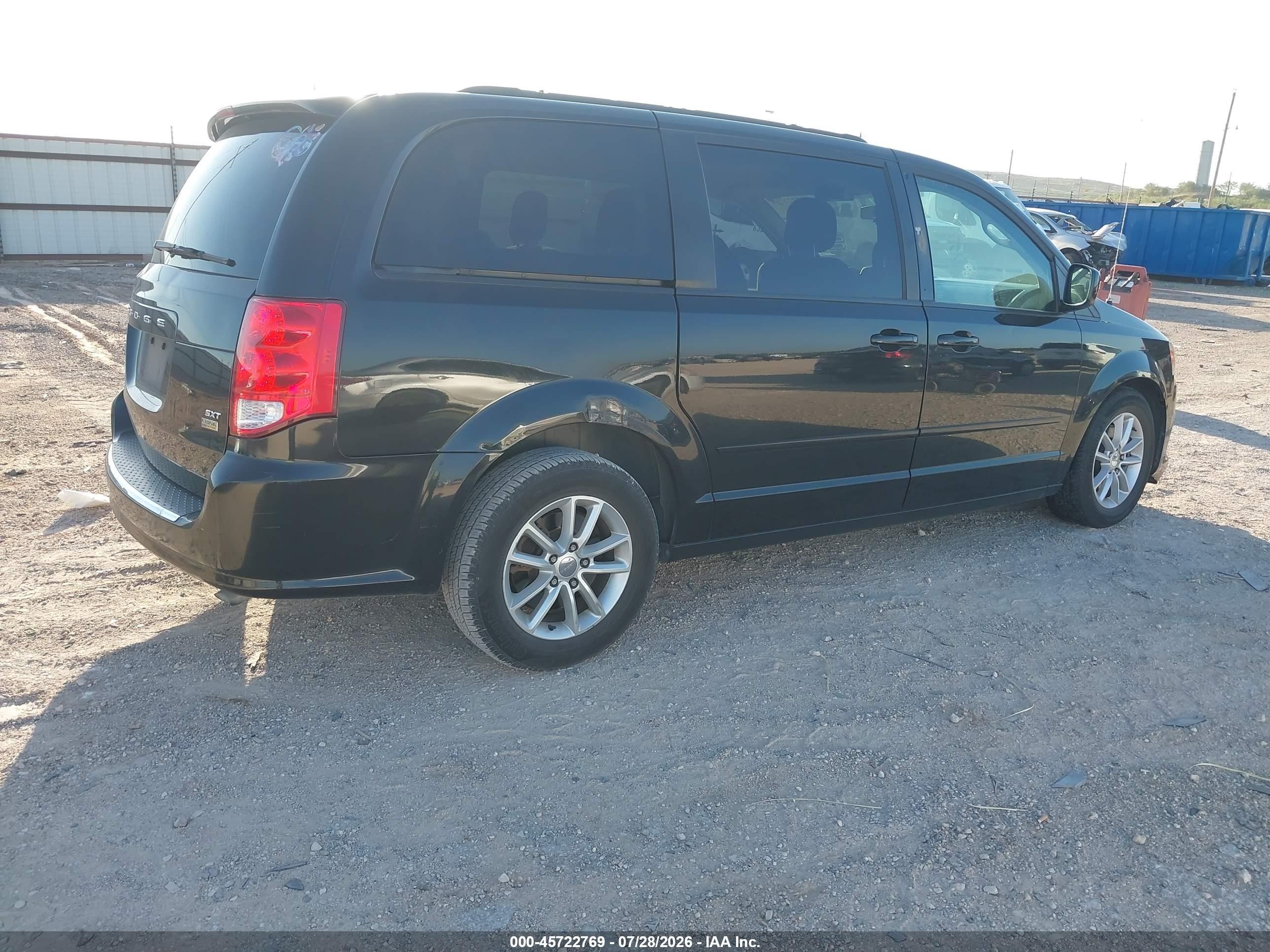 2015 Dodge Grand Caravan Sxt Black vin: 2C4RDGCG8FR526811