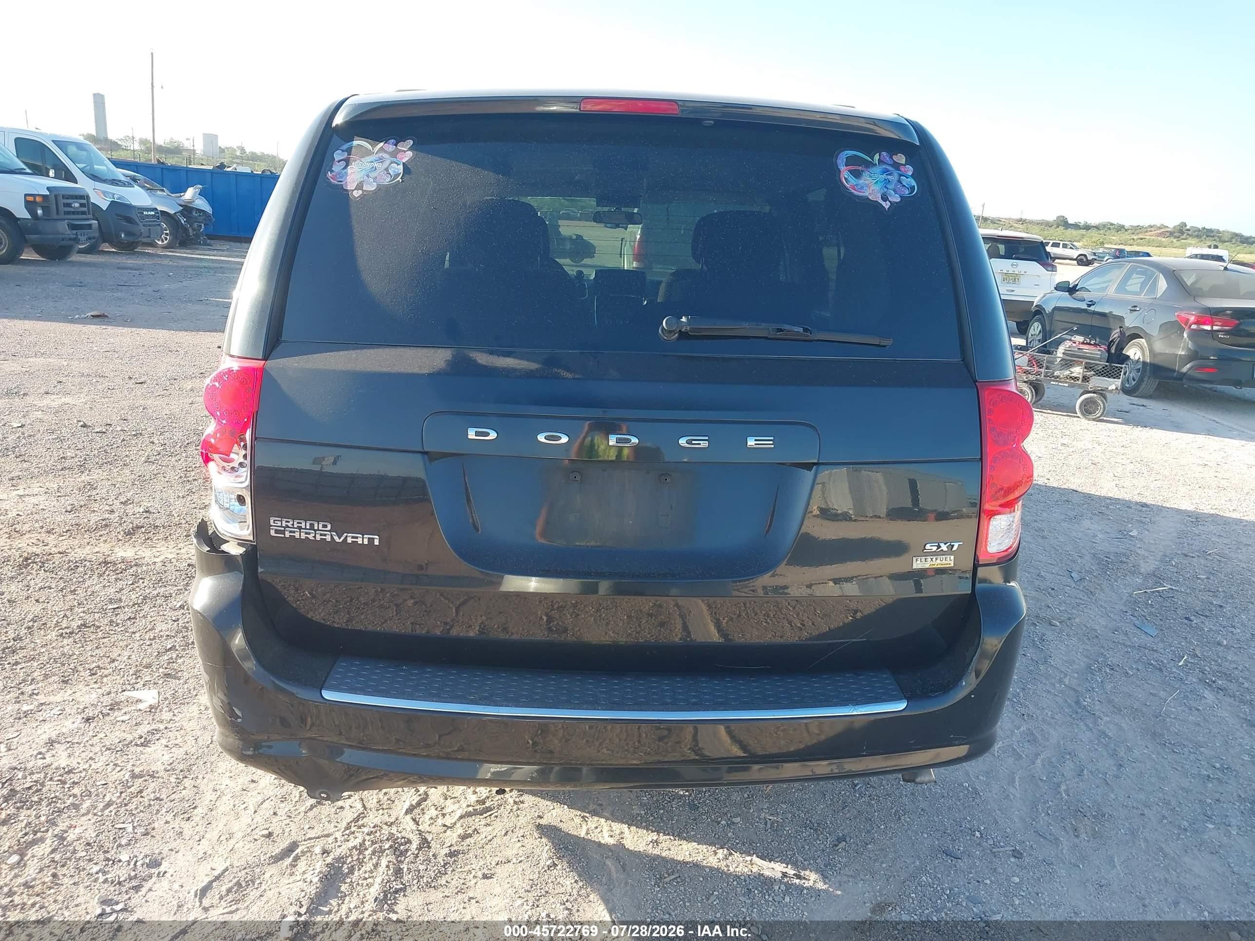 2015 Dodge Grand Caravan Sxt Black vin: 2C4RDGCG8FR526811
