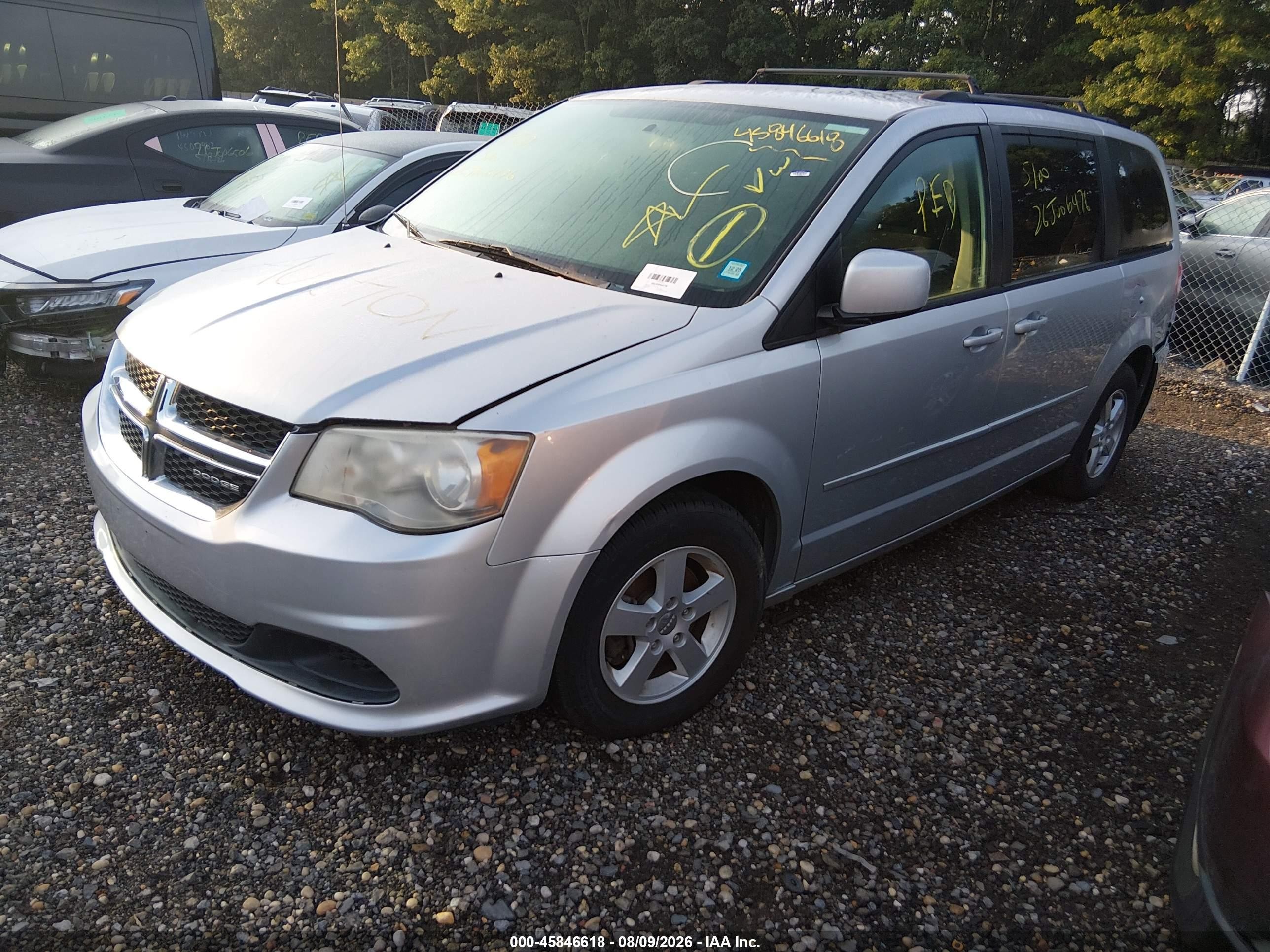 2012 Dodge Grand Caravan Sxt Серый vin: 2C4RDGCG9CR190811
