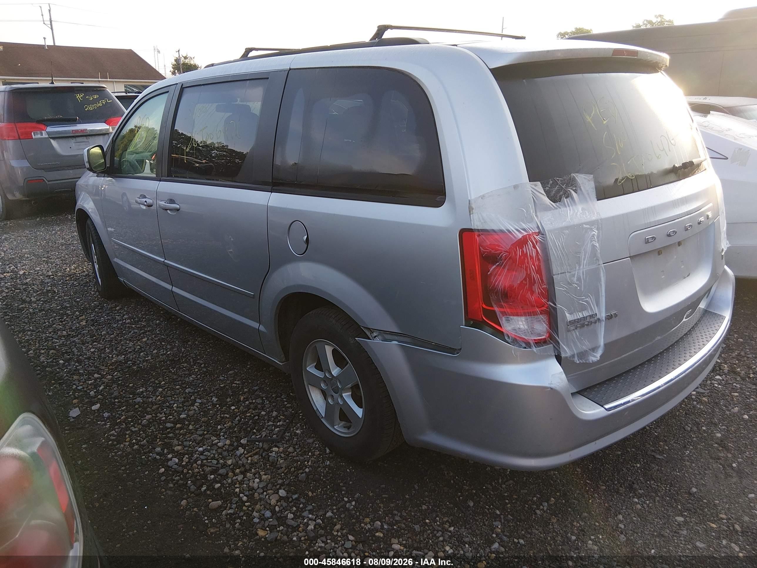 2012 Dodge Grand Caravan Sxt Серый vin: 2C4RDGCG9CR190811