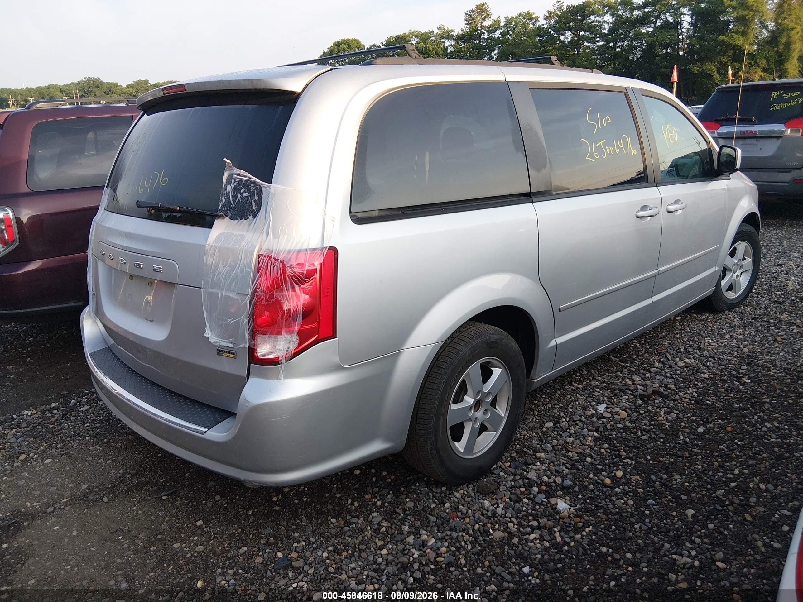 2012 Dodge Grand Caravan Sxt Серый vin: 2C4RDGCG9CR190811