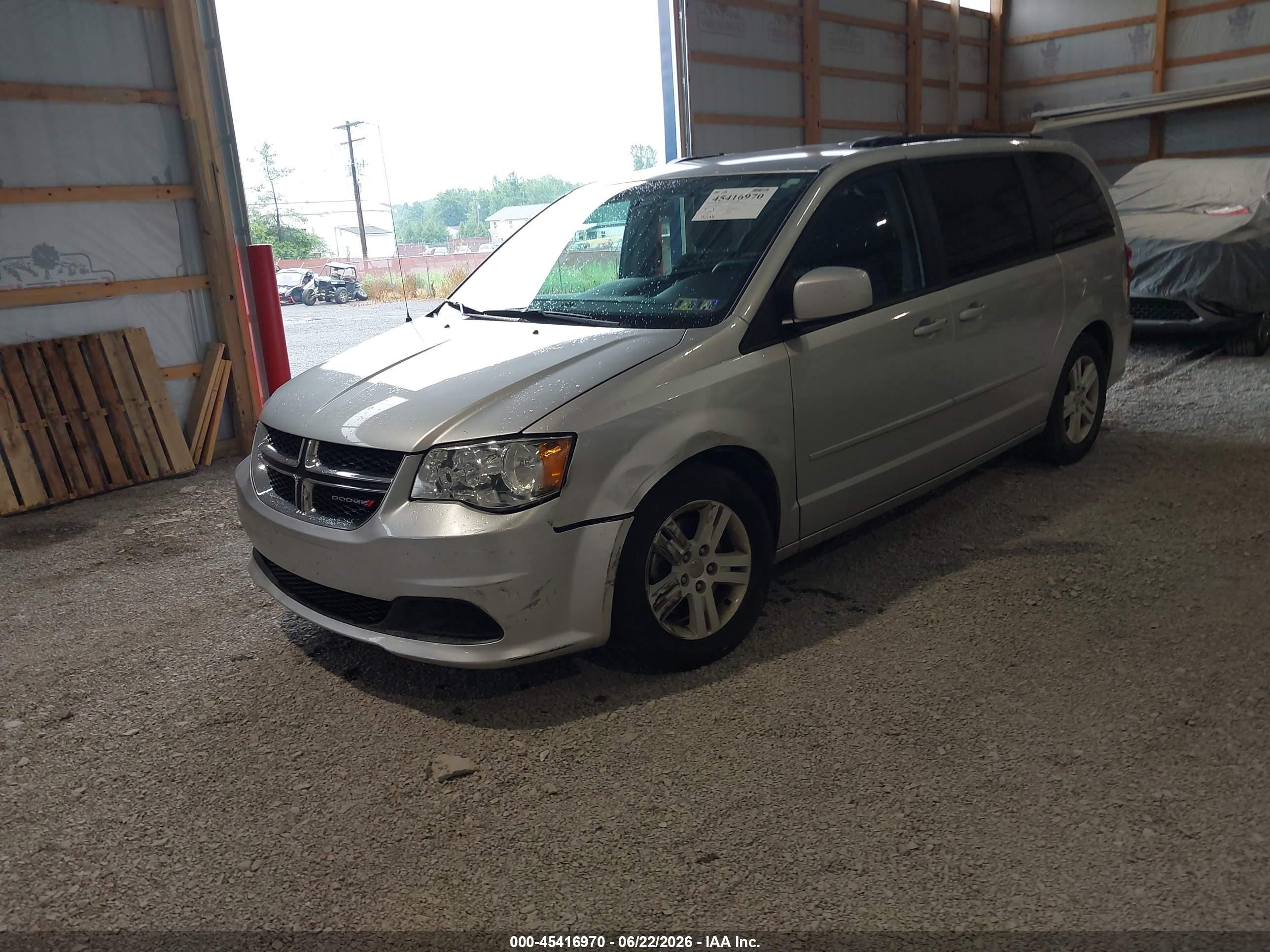 2012 Dodge Grand Caravan Sxt Silver vin: 2C4RDGCG9CR281397