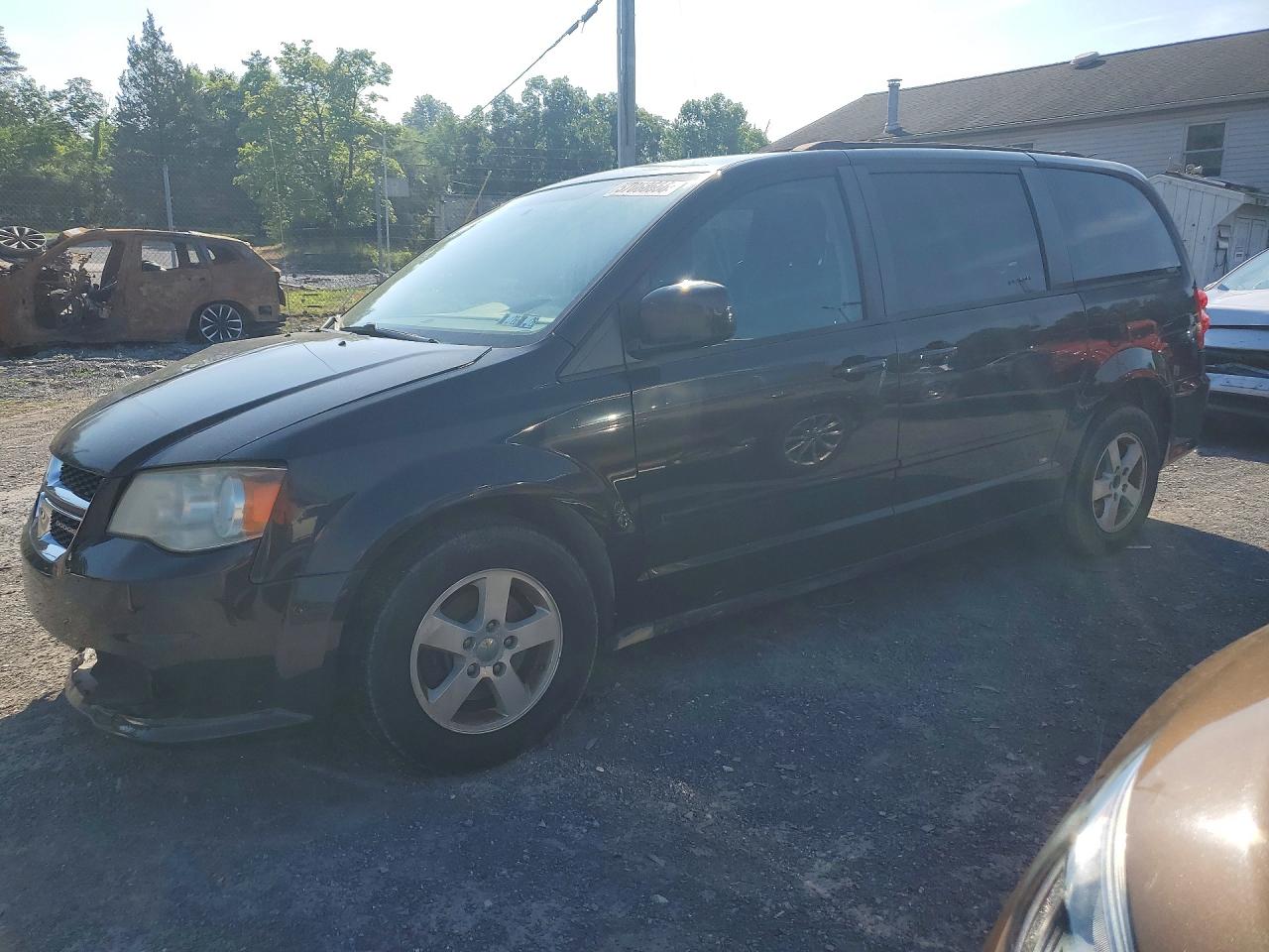 2012 Dodge Grand Caravan Sxt Black vin: 2C4RDGCG9CR329500